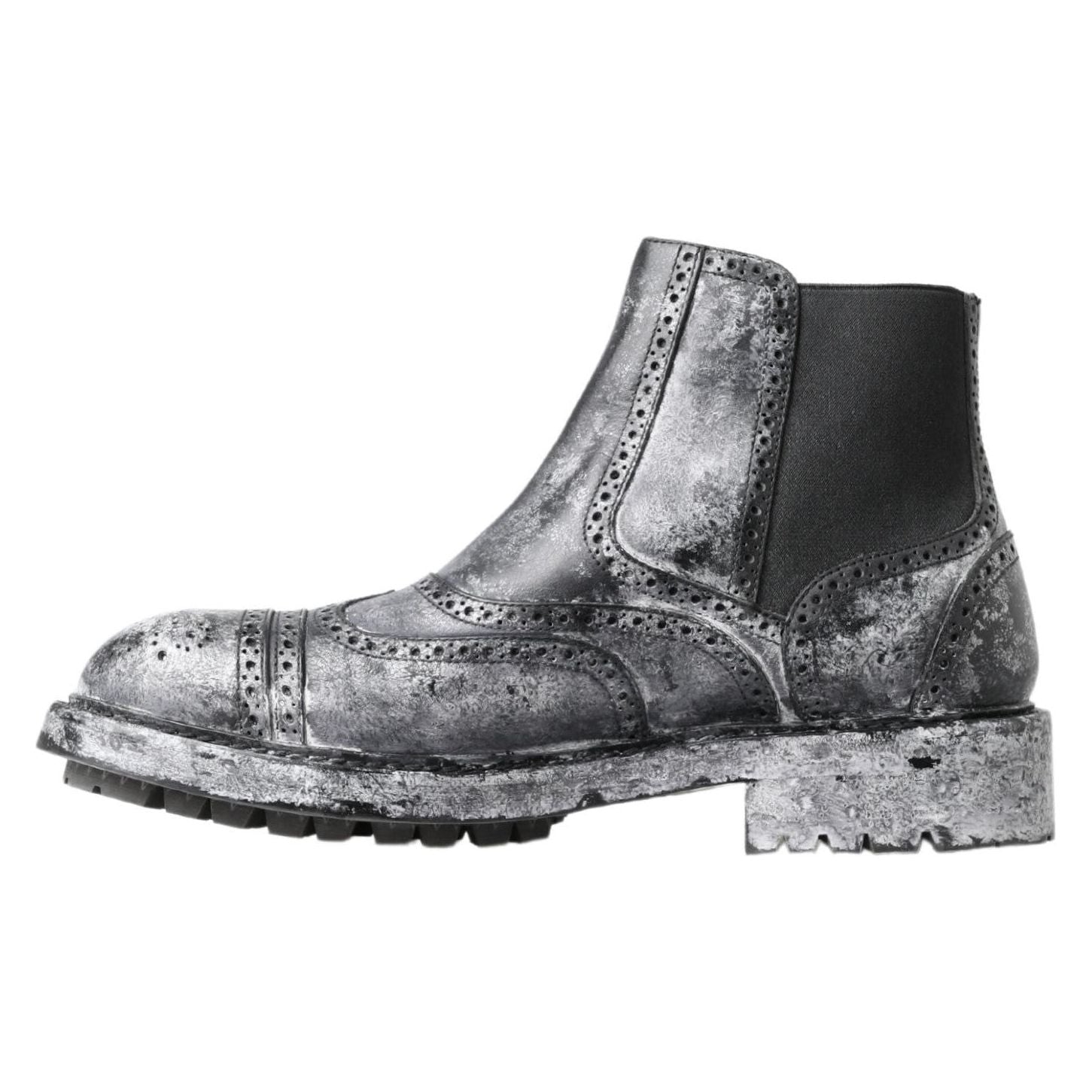 Dolce & Gabbana Black Leather Chelsea Ankle Boots