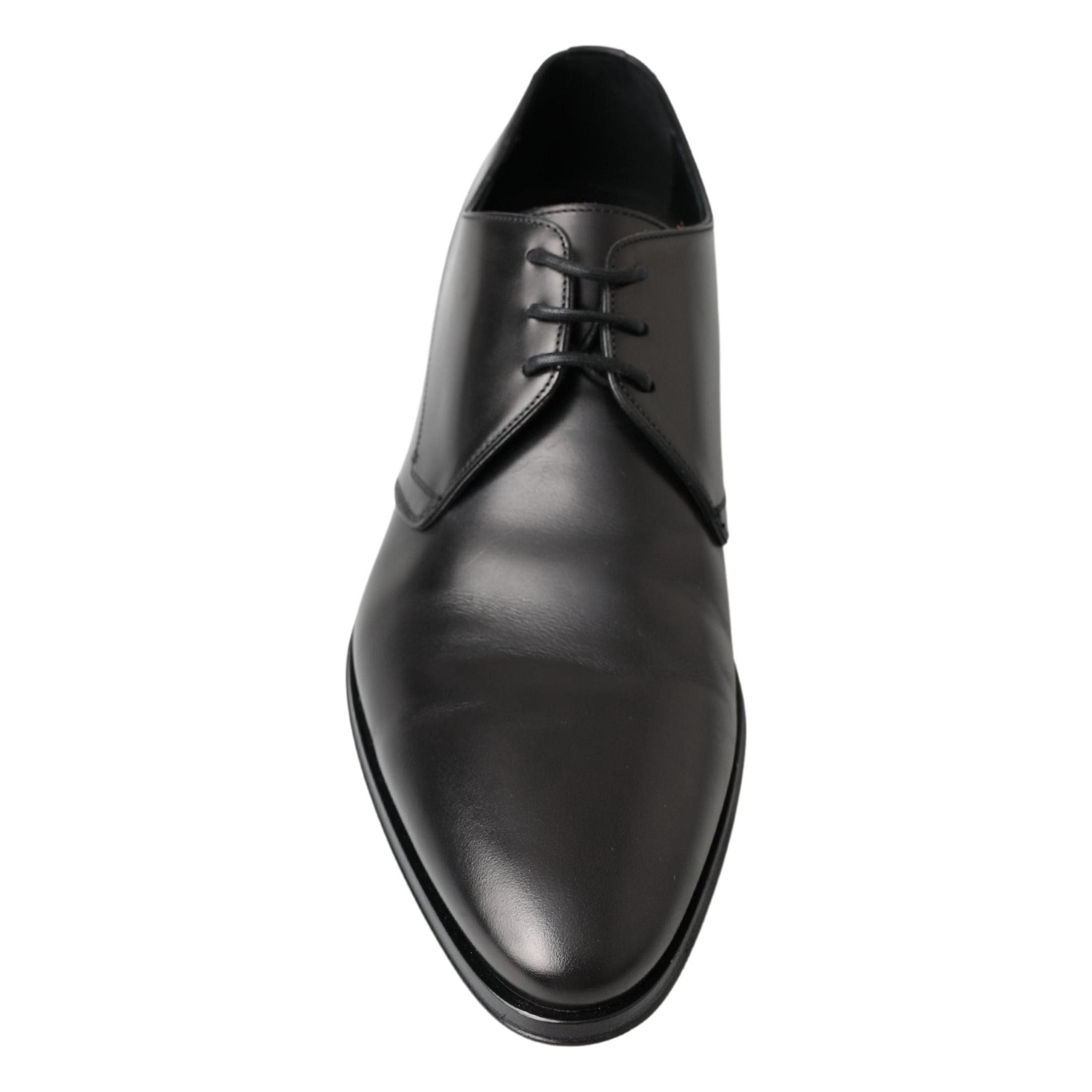 Dolce & Gabbana Classic Black Leather Derby Shoes Elegance
