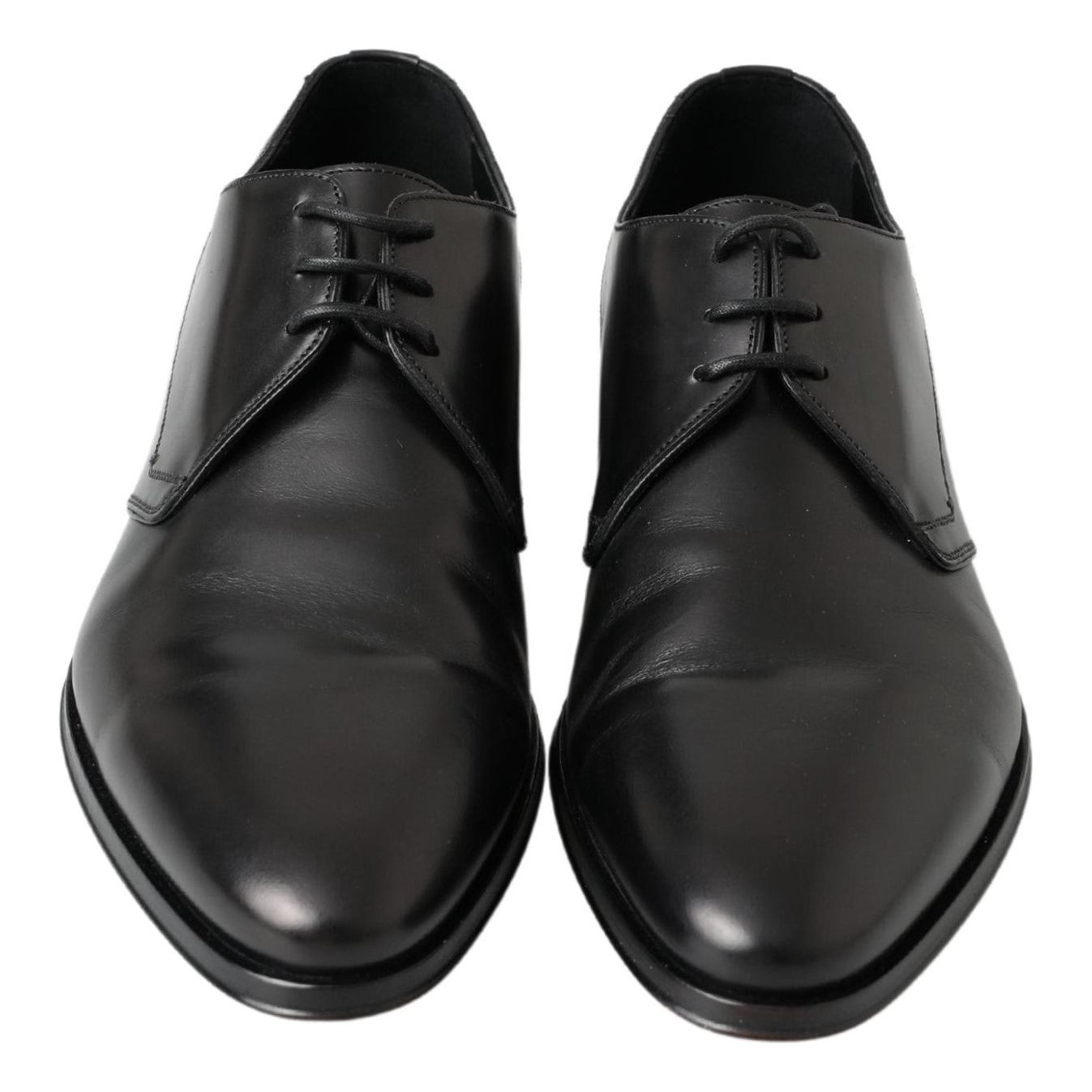 Dolce & Gabbana Classic Black Leather Derby Shoes Elegance