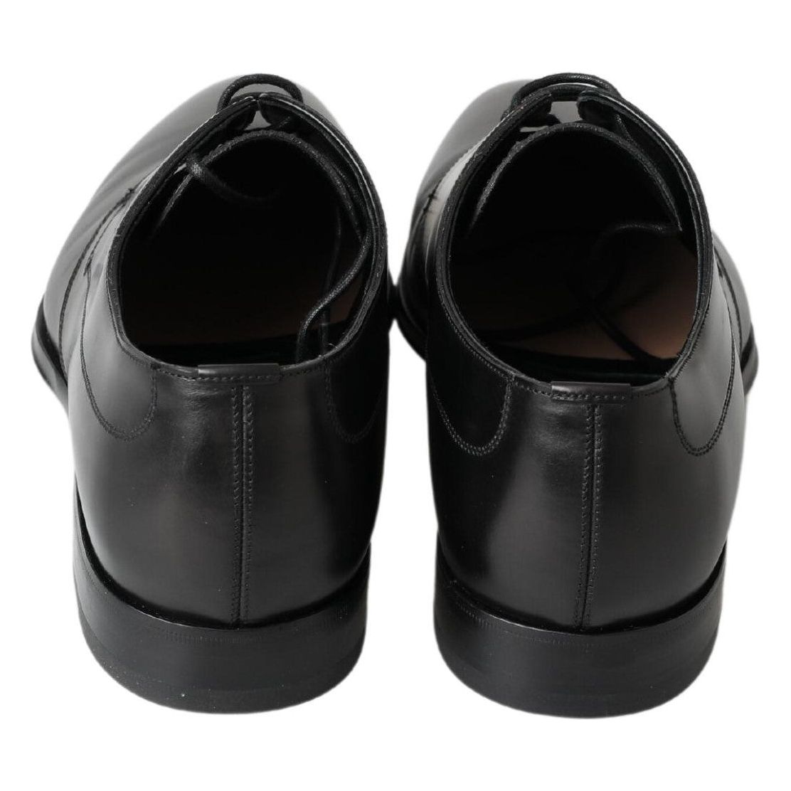 Dolce & Gabbana Classic Black Leather Derby Shoes Elegance