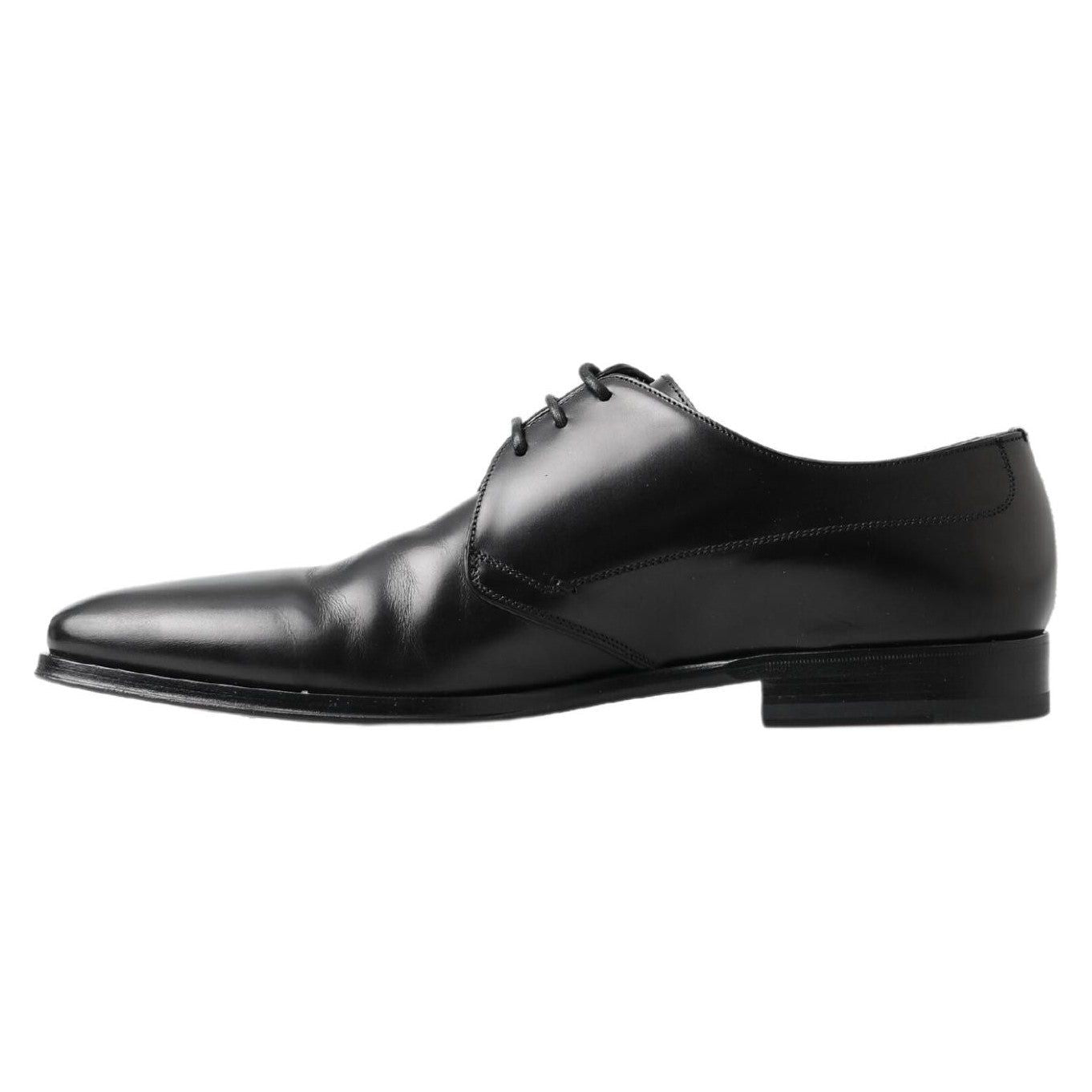 Dolce & Gabbana Classic Black Leather Derby Shoes Elegance