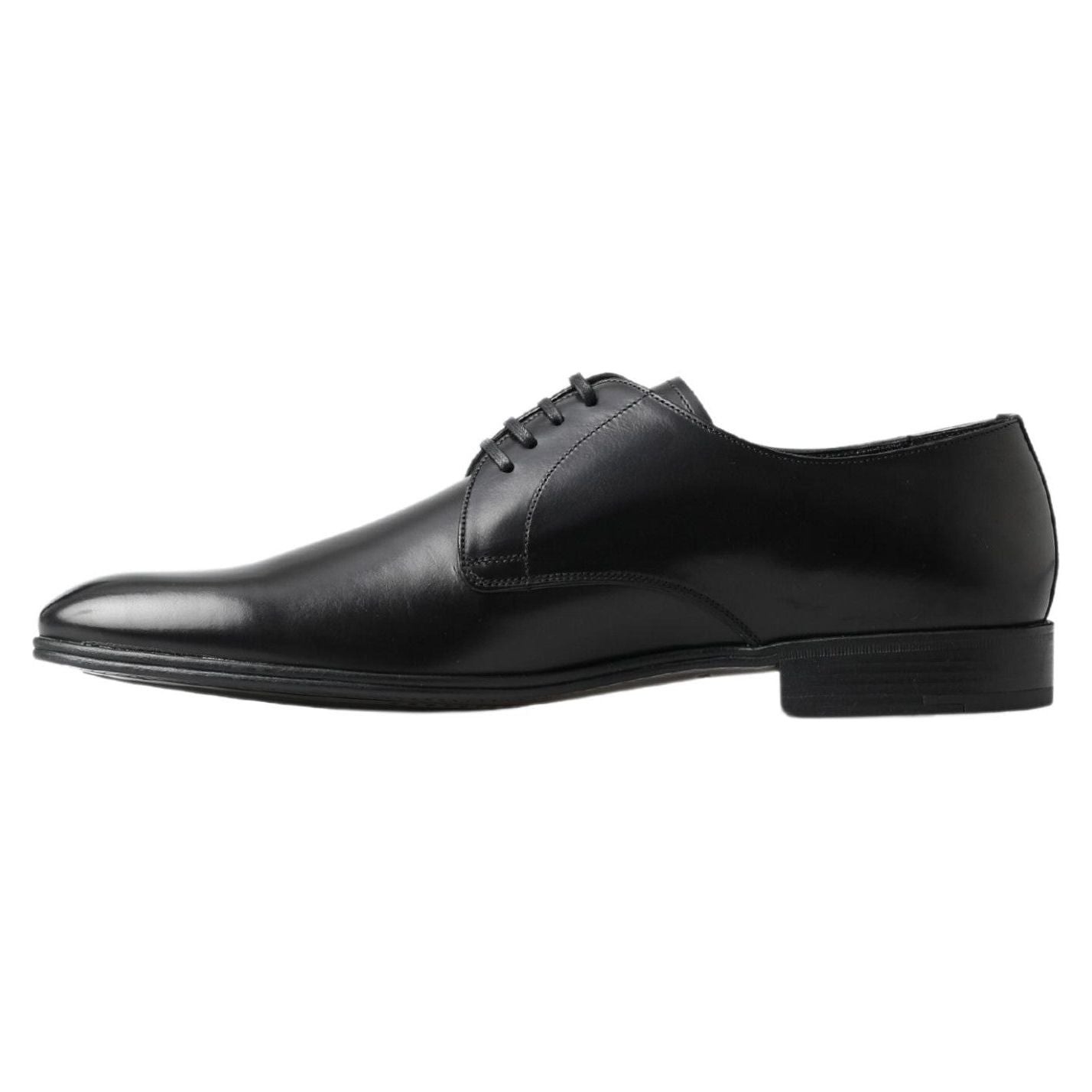 Dolce & Gabbana Classic Black Leather Derby Shoes Elegance