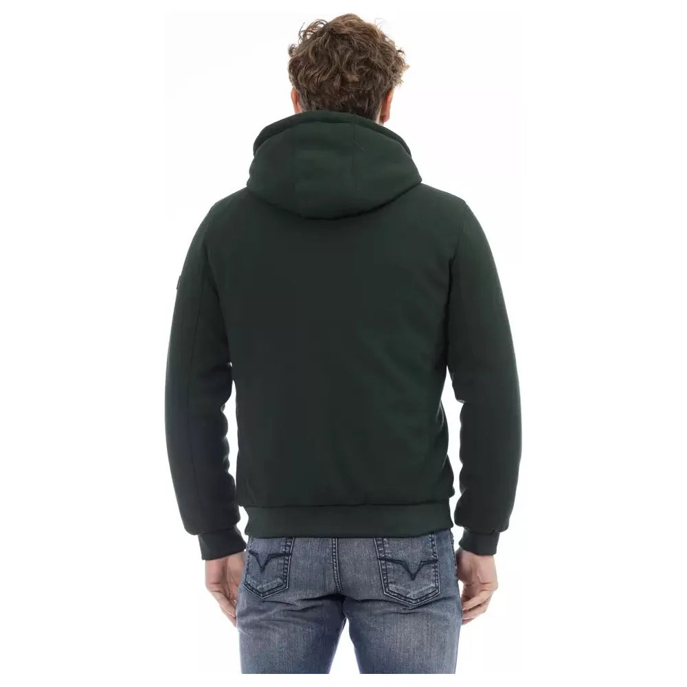 Baldinini Green Wool Blend Luxury Jacket for Modern Elegance