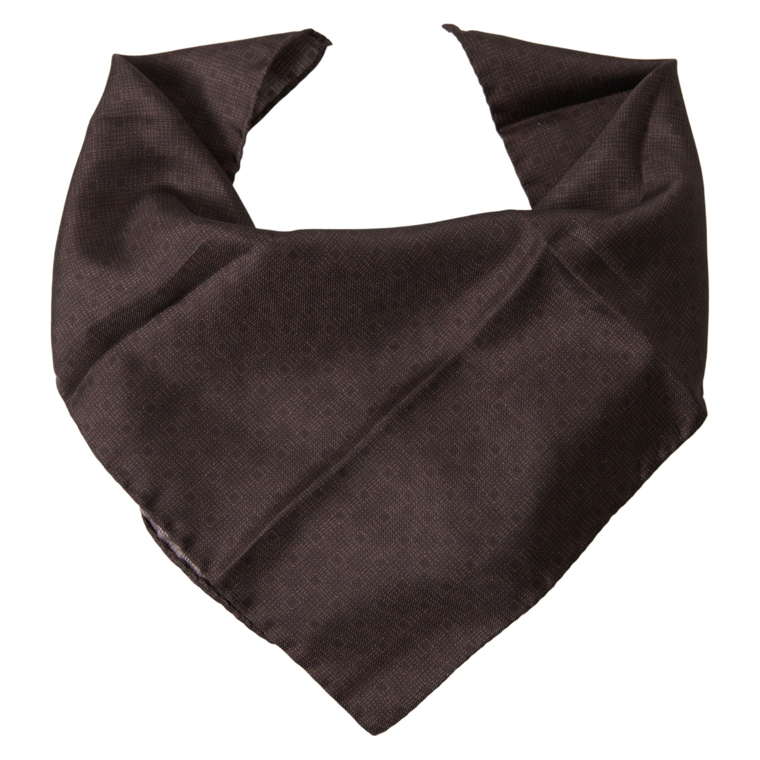 Dolce & Gabbana Rich Brown Silk Square Scarf
