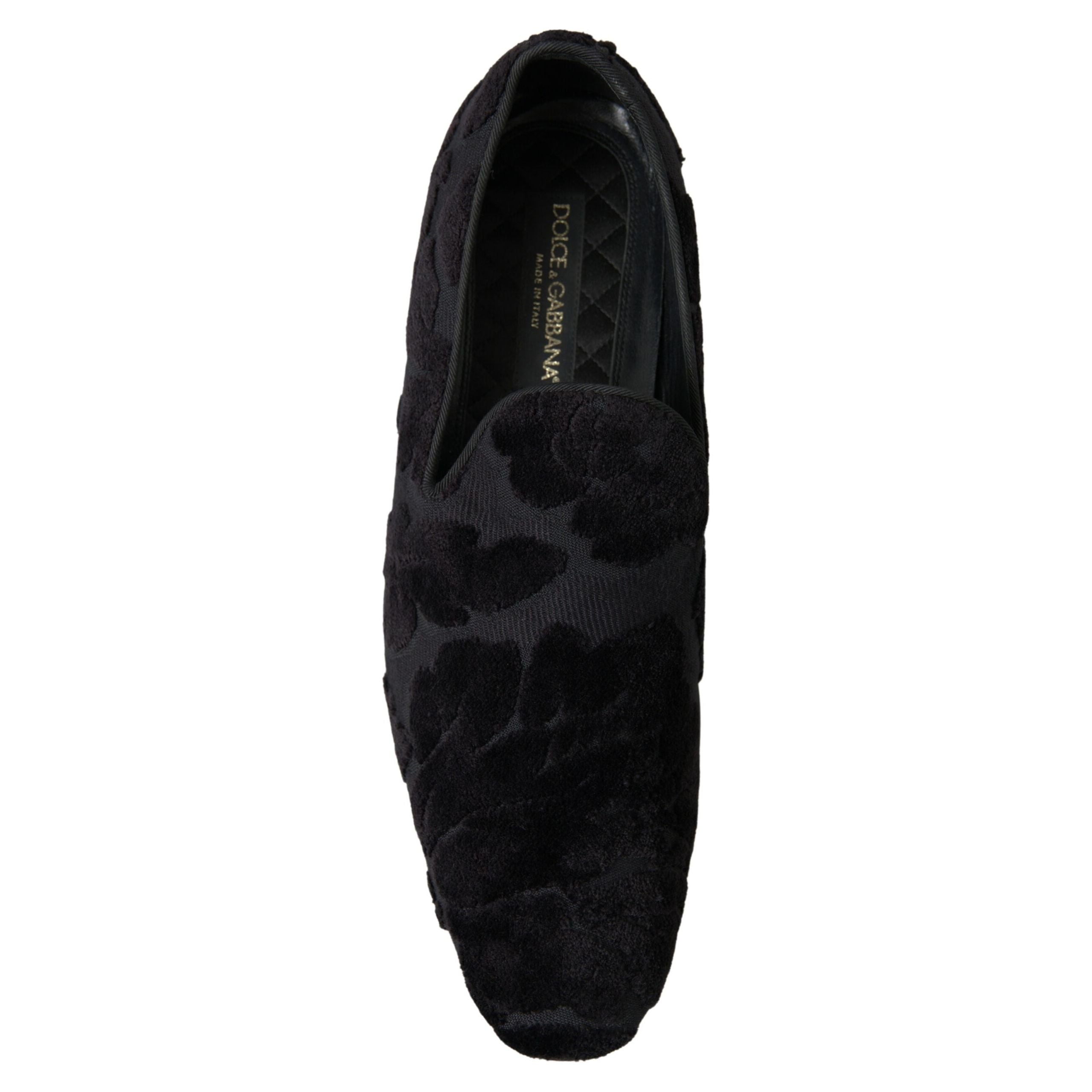 Dolce & Gabbana Black Velvet Vintage Loafers