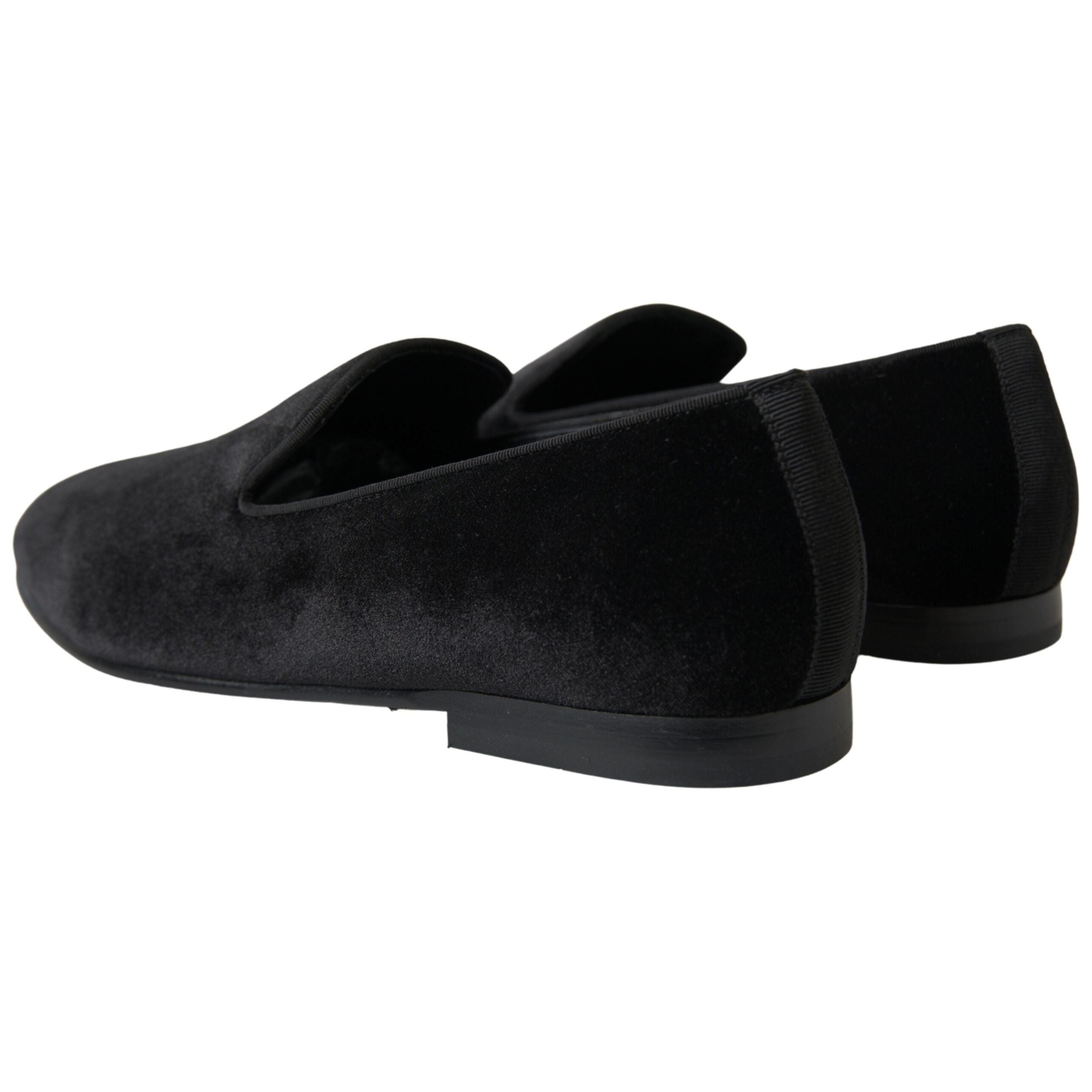 Dolce & Gabbana Black Velvet Loafers