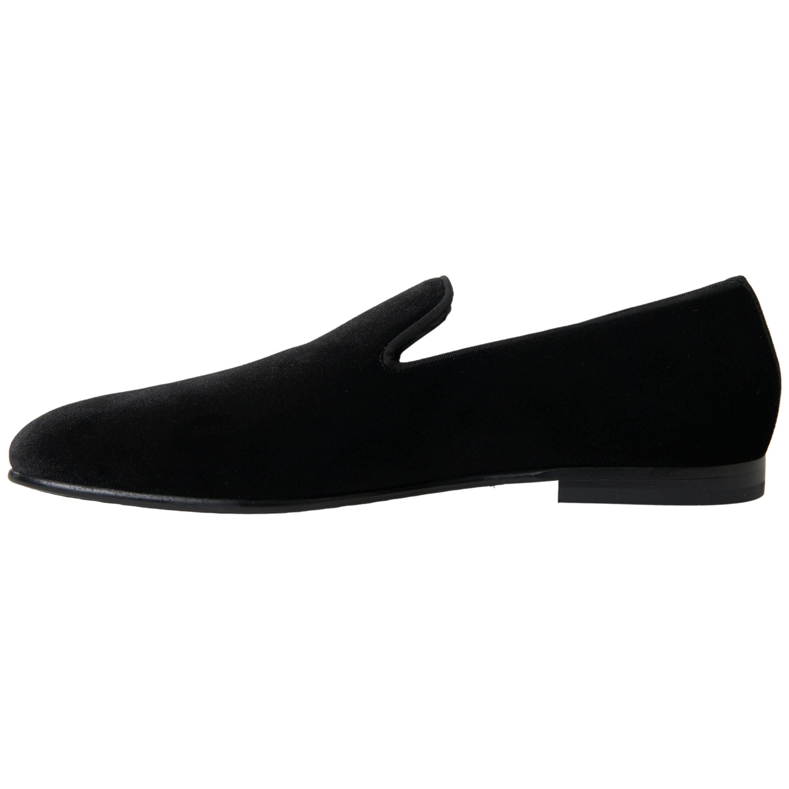 Dolce & Gabbana Black Velvet Loafers