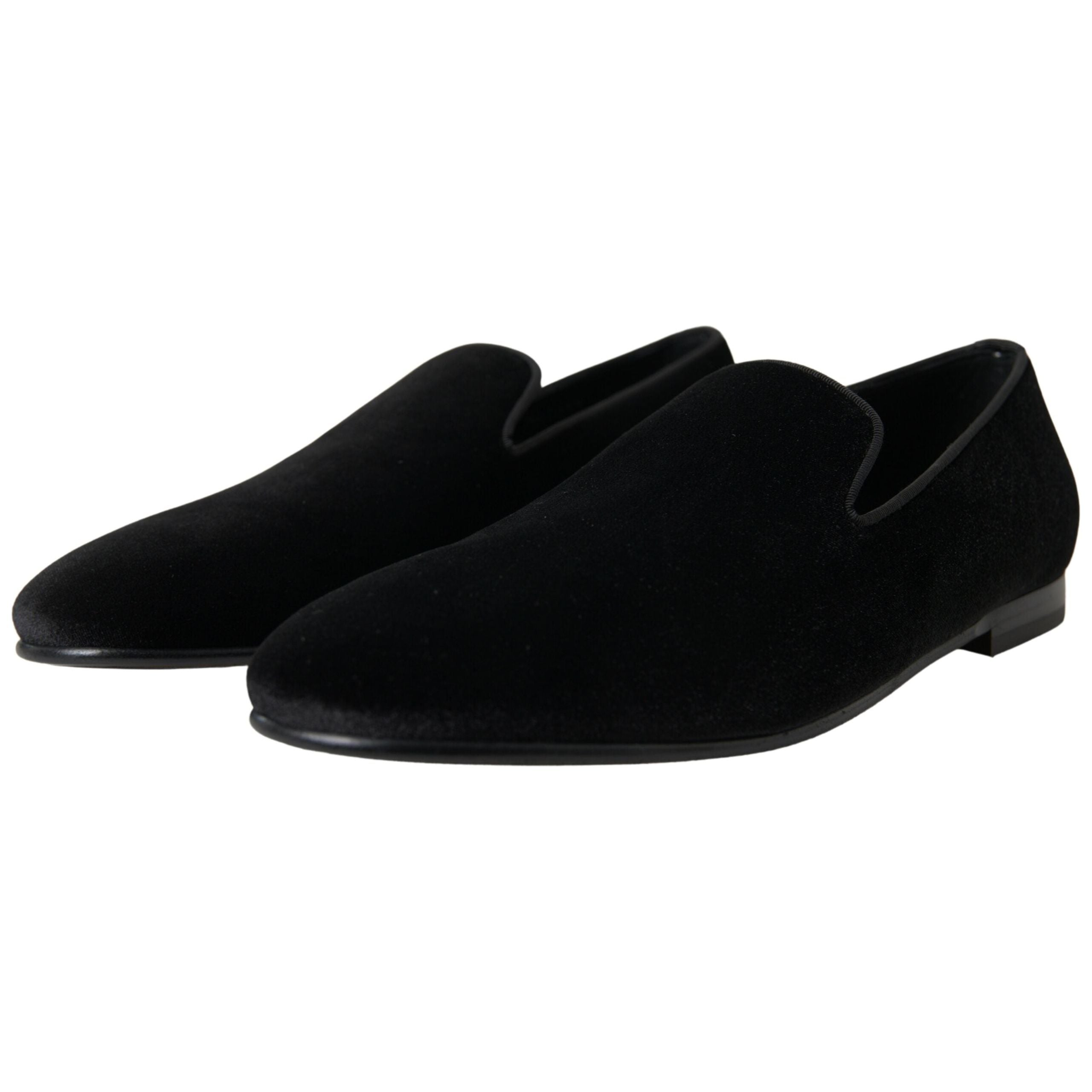 Dolce & Gabbana Black Velvet Loafers