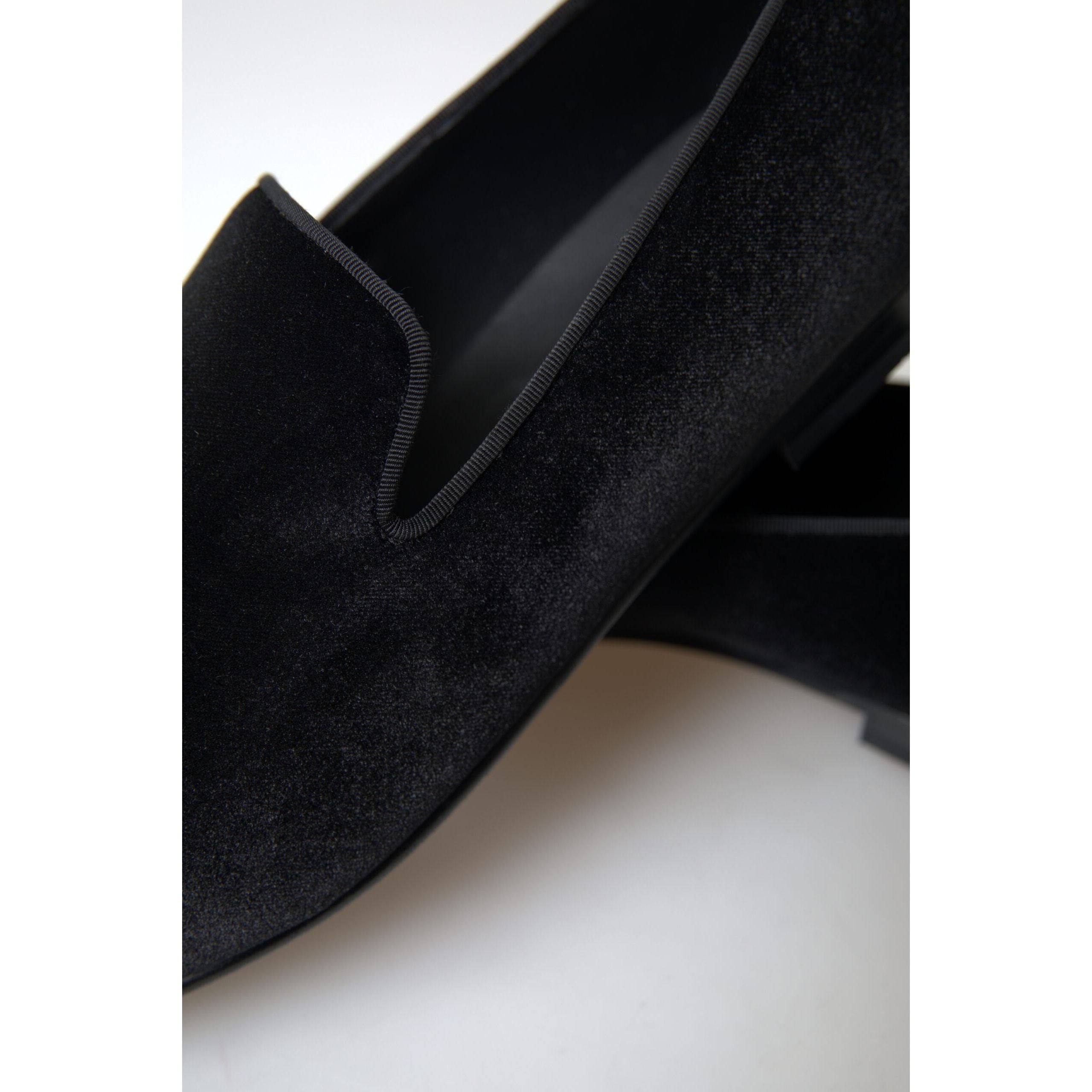 Dolce & Gabbana Black Velvet Loafers