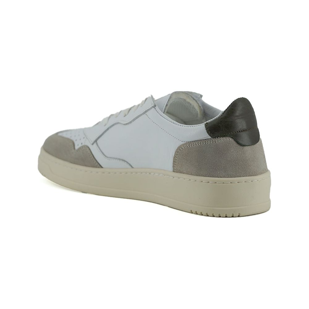 Saxone of Scotland White Leather Sneakers for Luxe Style