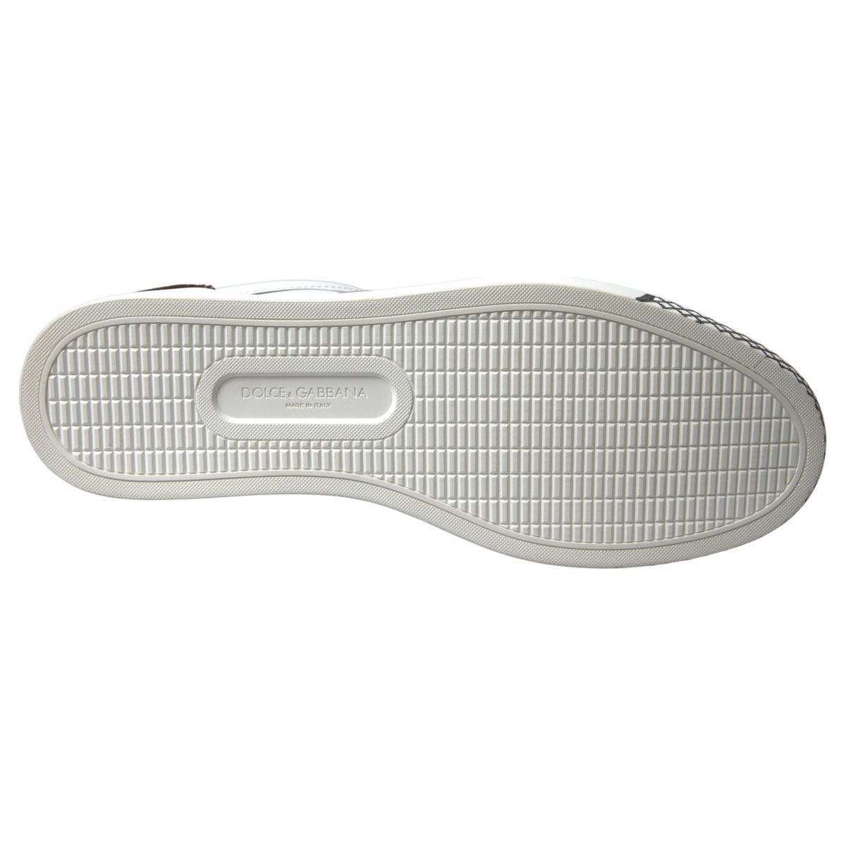 Dolce & Gabbana Sleek White Leather Casual Sneakers Elegance