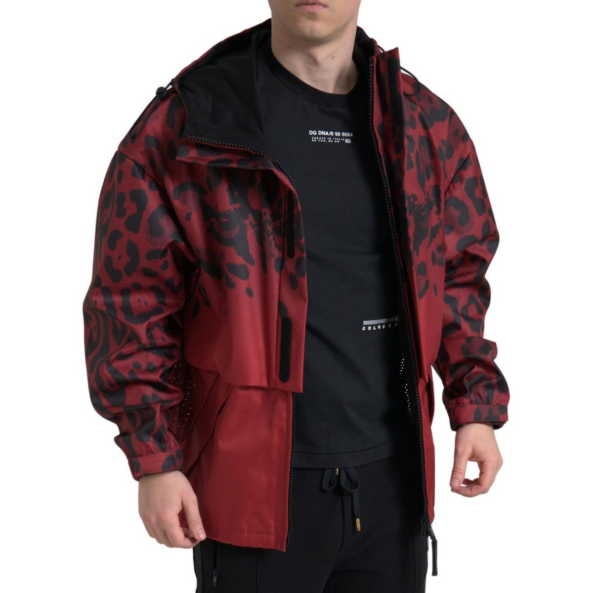 Dolce & Gabbana Radiant Red Cotton Hooded Jacket