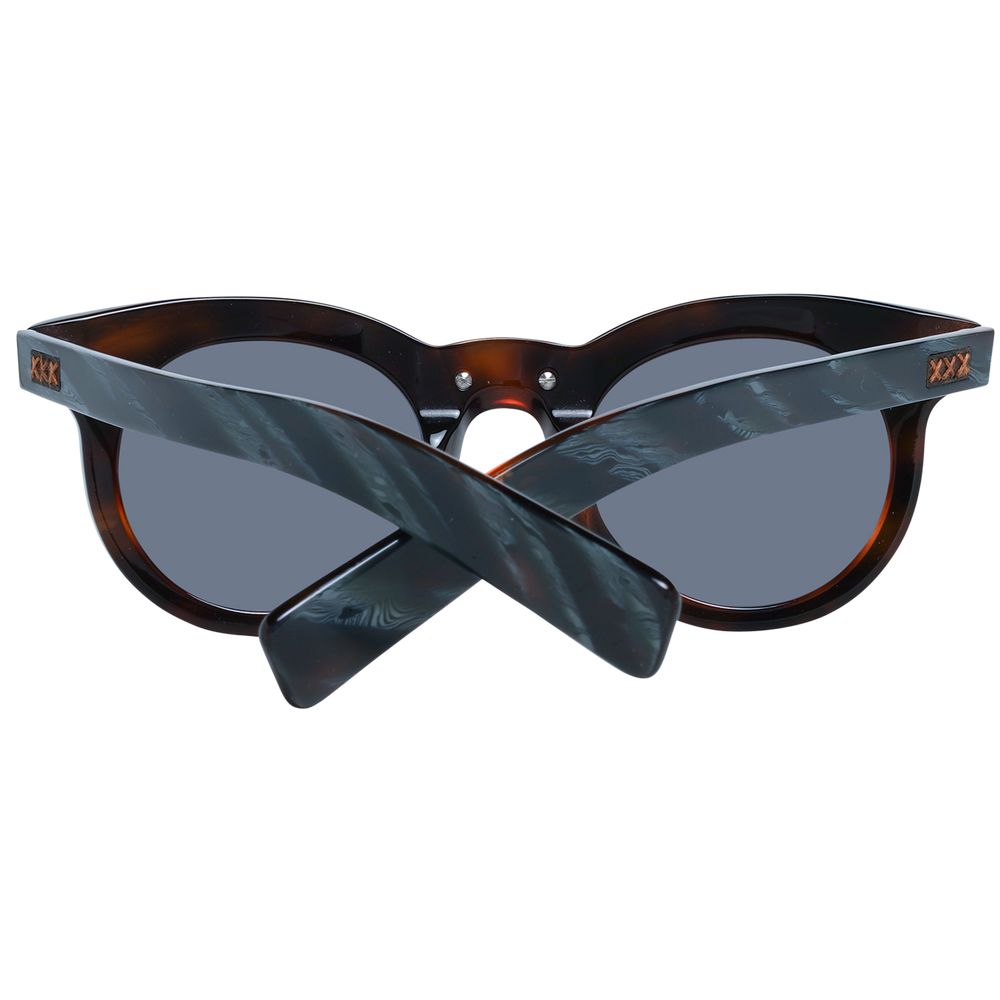 Ermenegildo Zegna Brown Acetate Sunglasses for Effortless Elegance