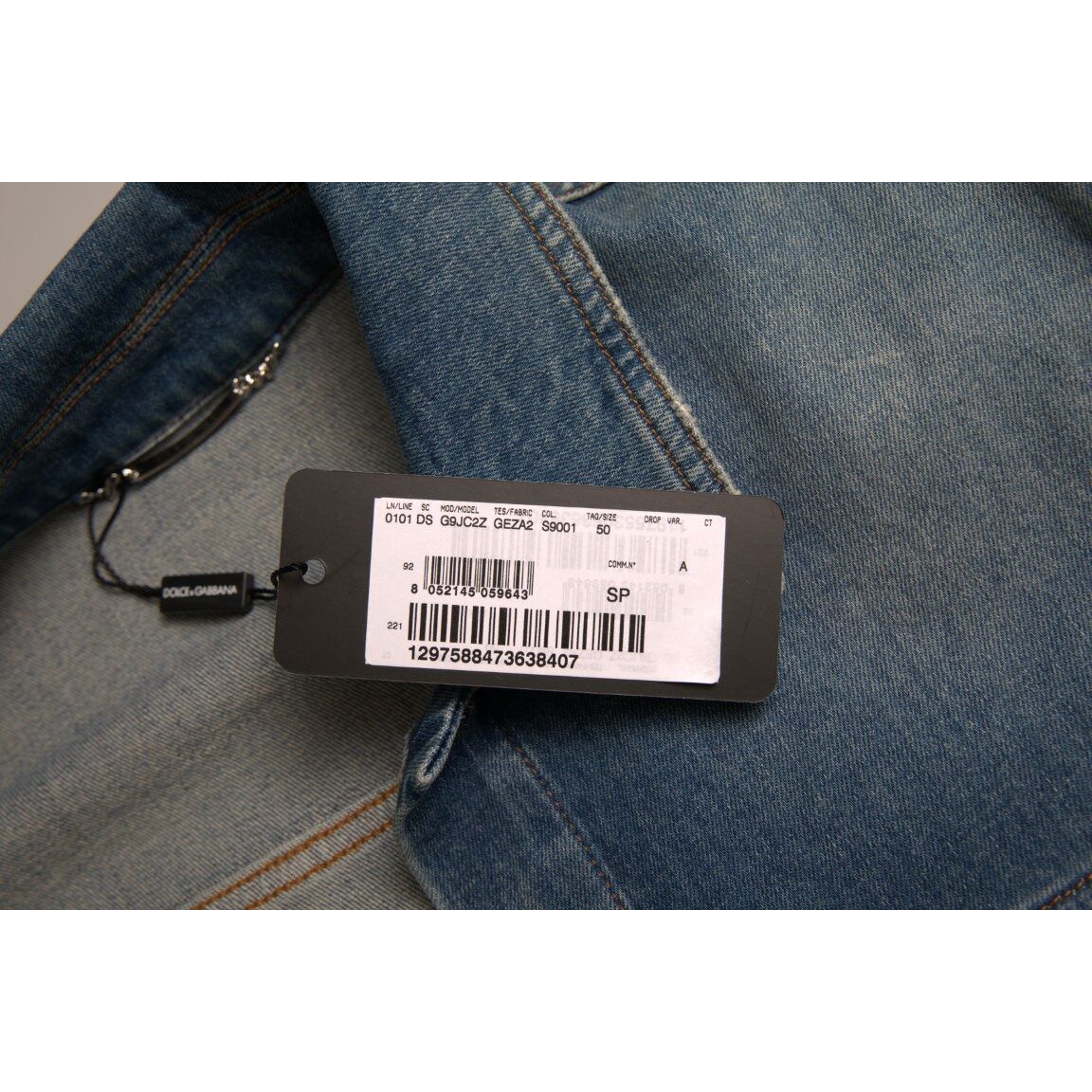 Dolce & Gabbana Blue Denim Stretch Jacket for Effortless Style