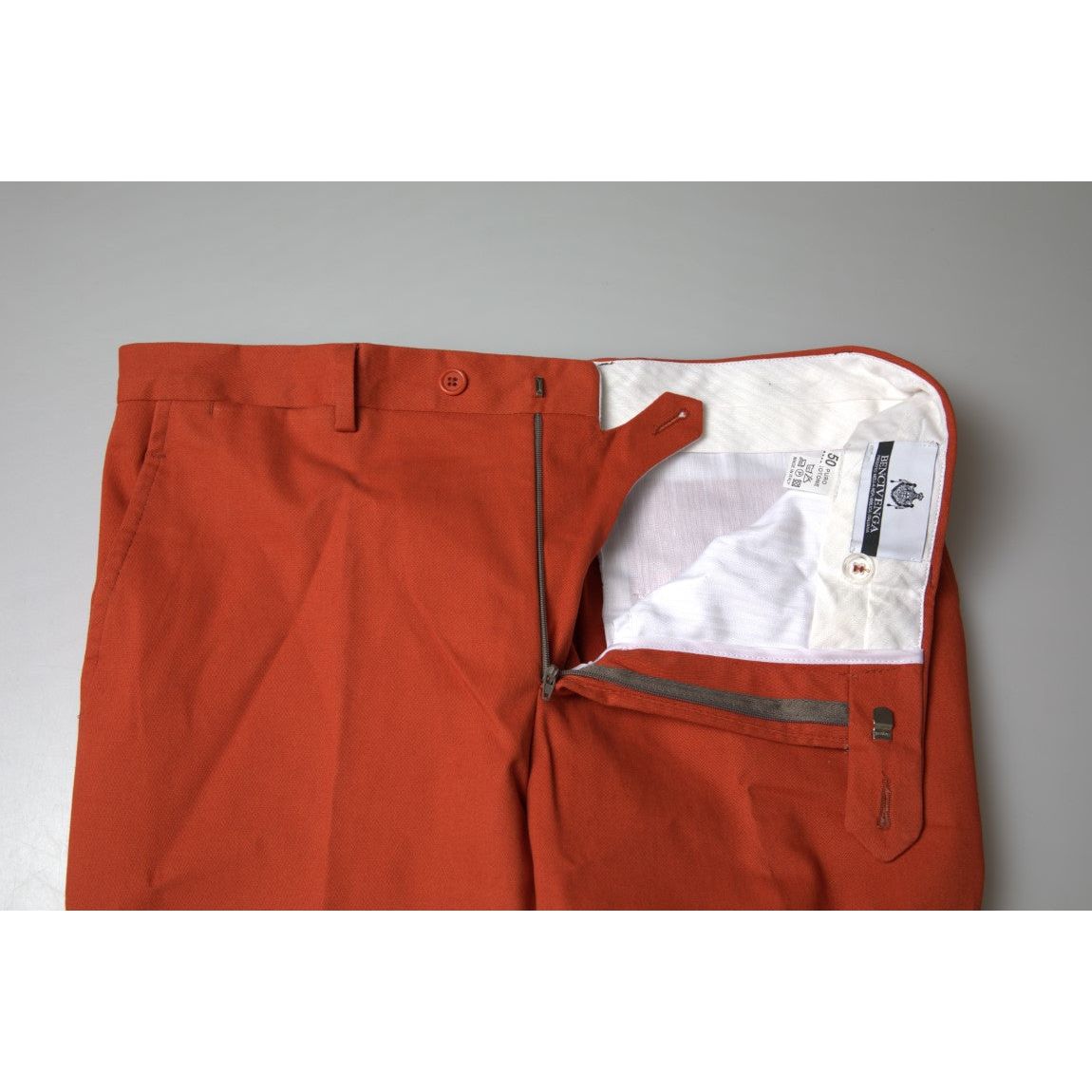 BENCIVENGA Orange Pure Cotton Pants for Luxe Style