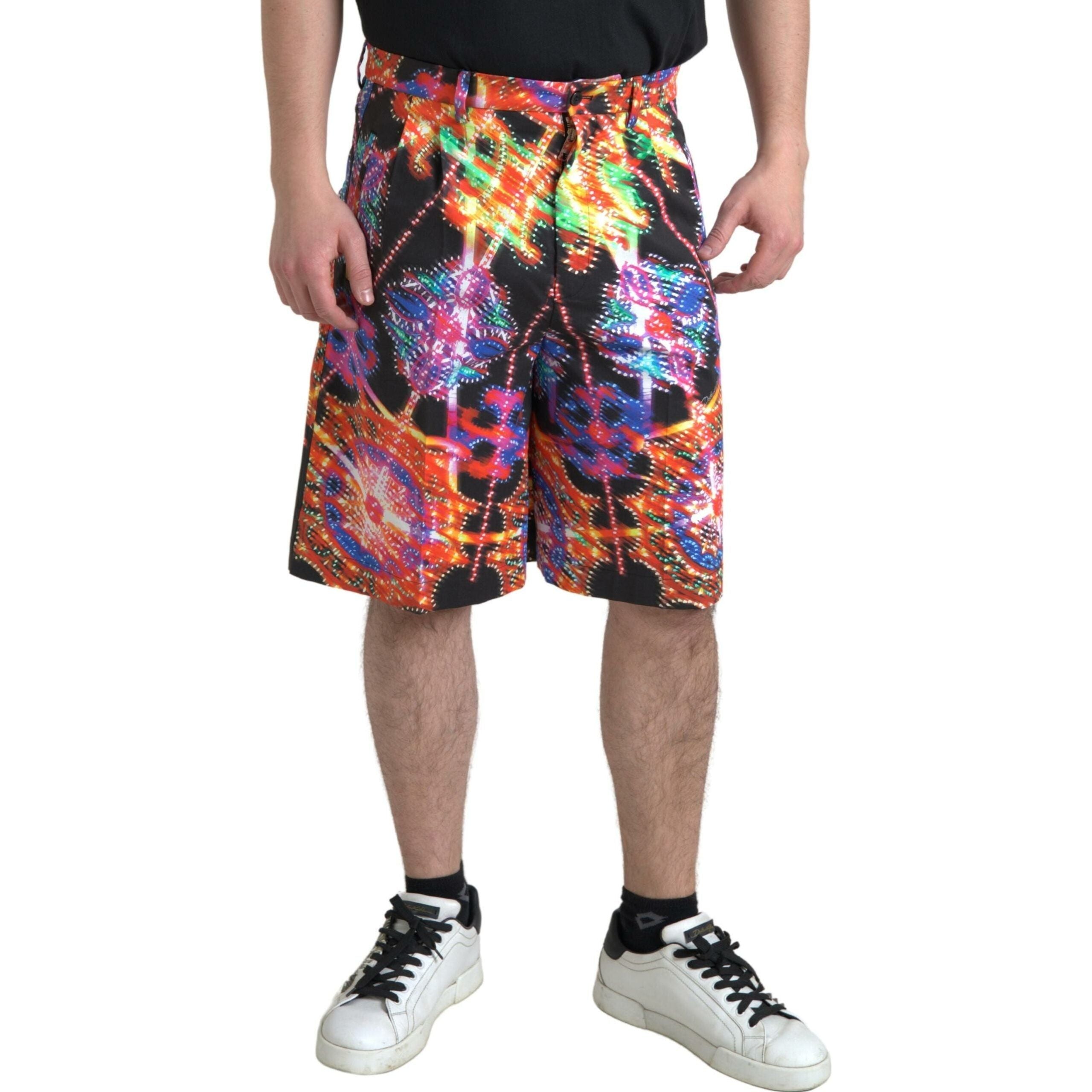 Dolce & Gabbana Multicolor Cotton Bermuda Shorts Elegance