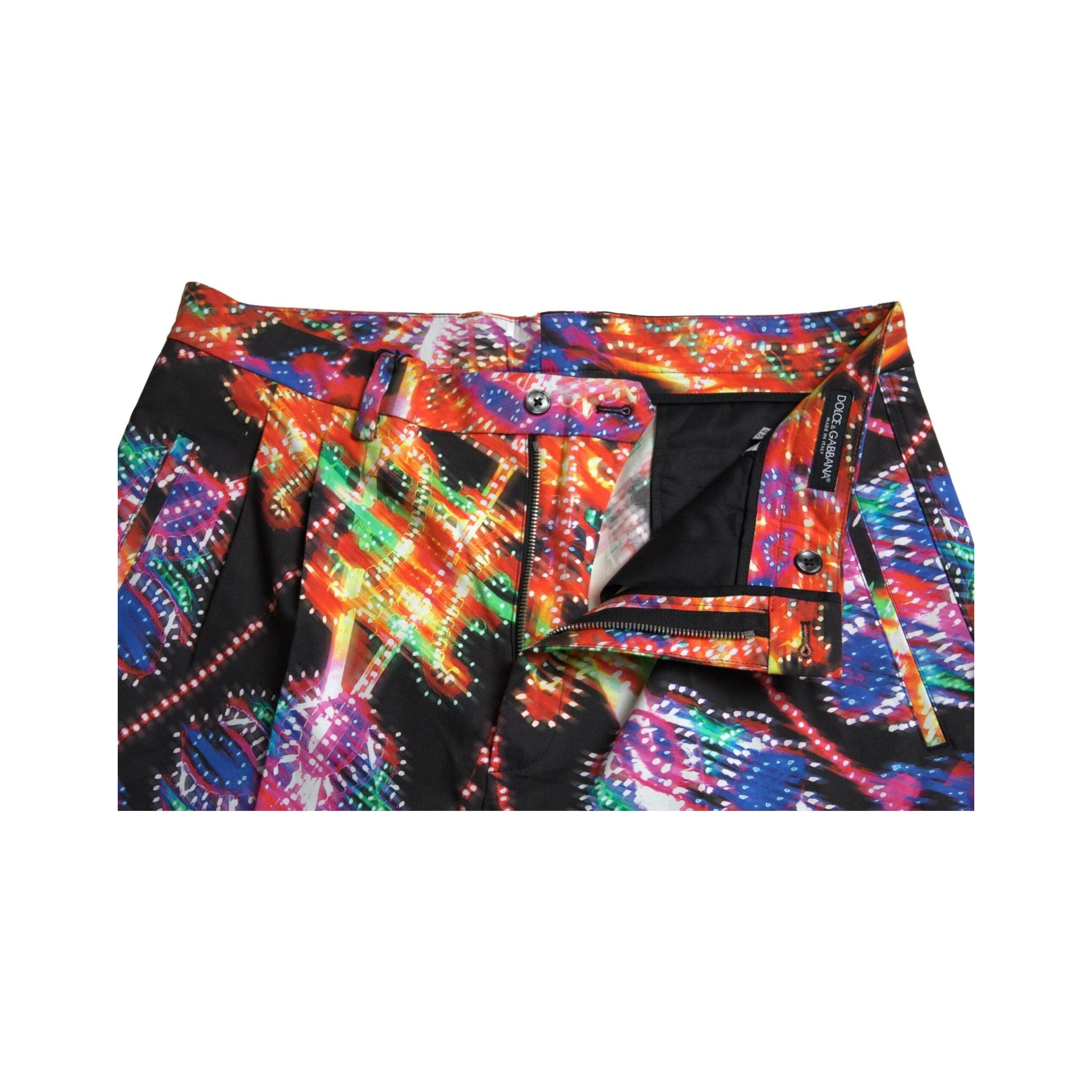 Dolce & Gabbana Multicolor Cotton Bermuda Shorts Elegance