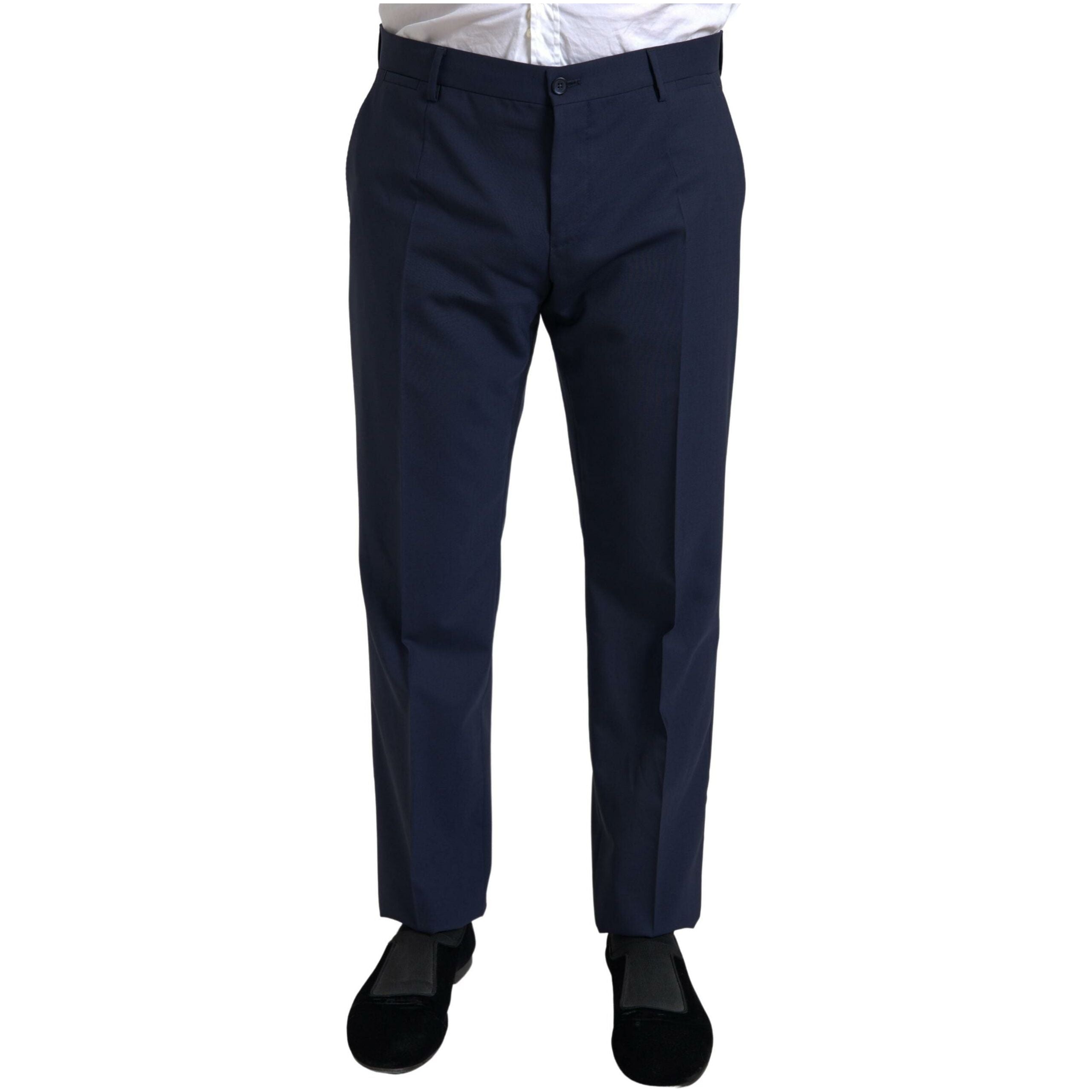 Dolce & Gabbana Blue Wool Two-Piece Suit