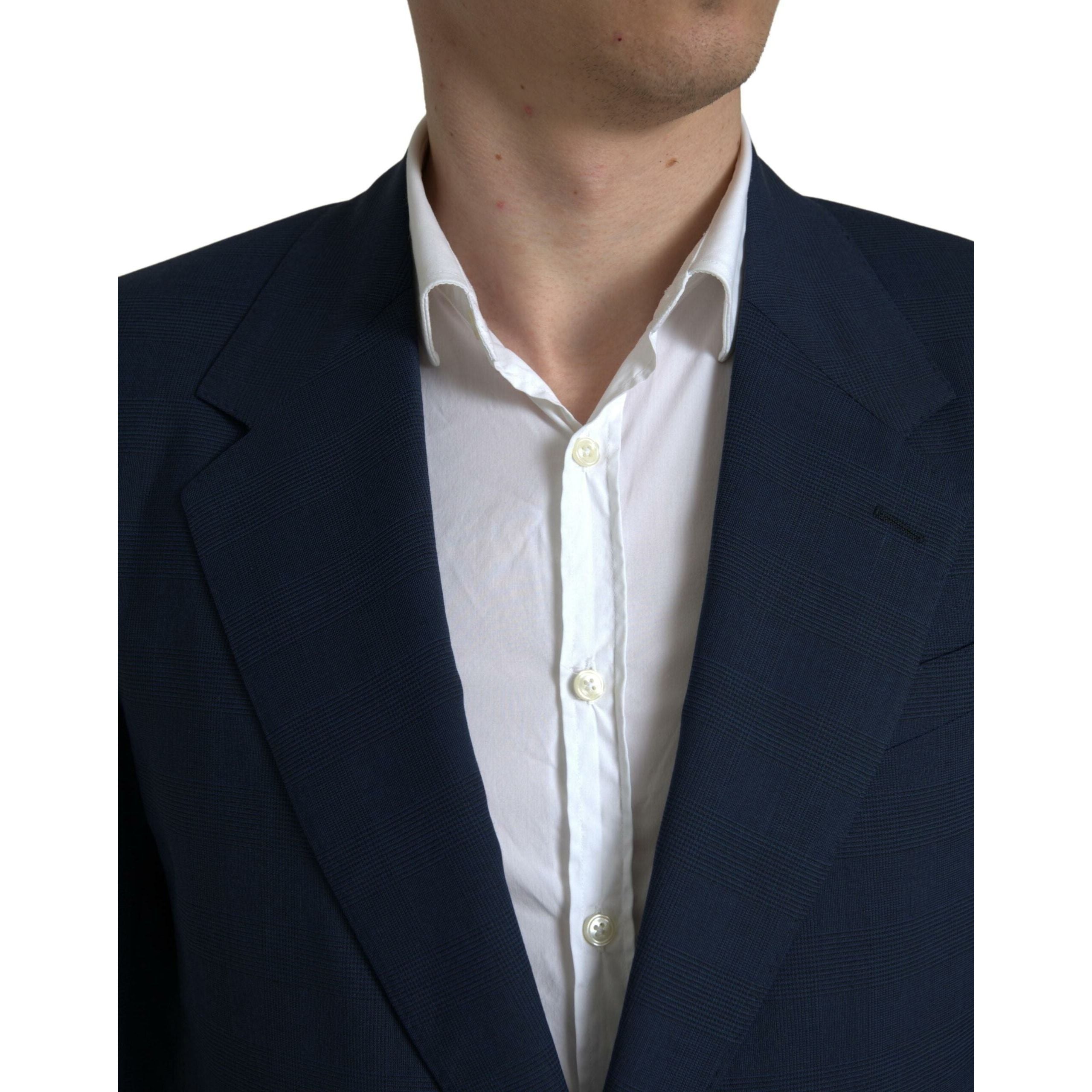 Dolce & Gabbana Blue Wool Two-Piece Suit