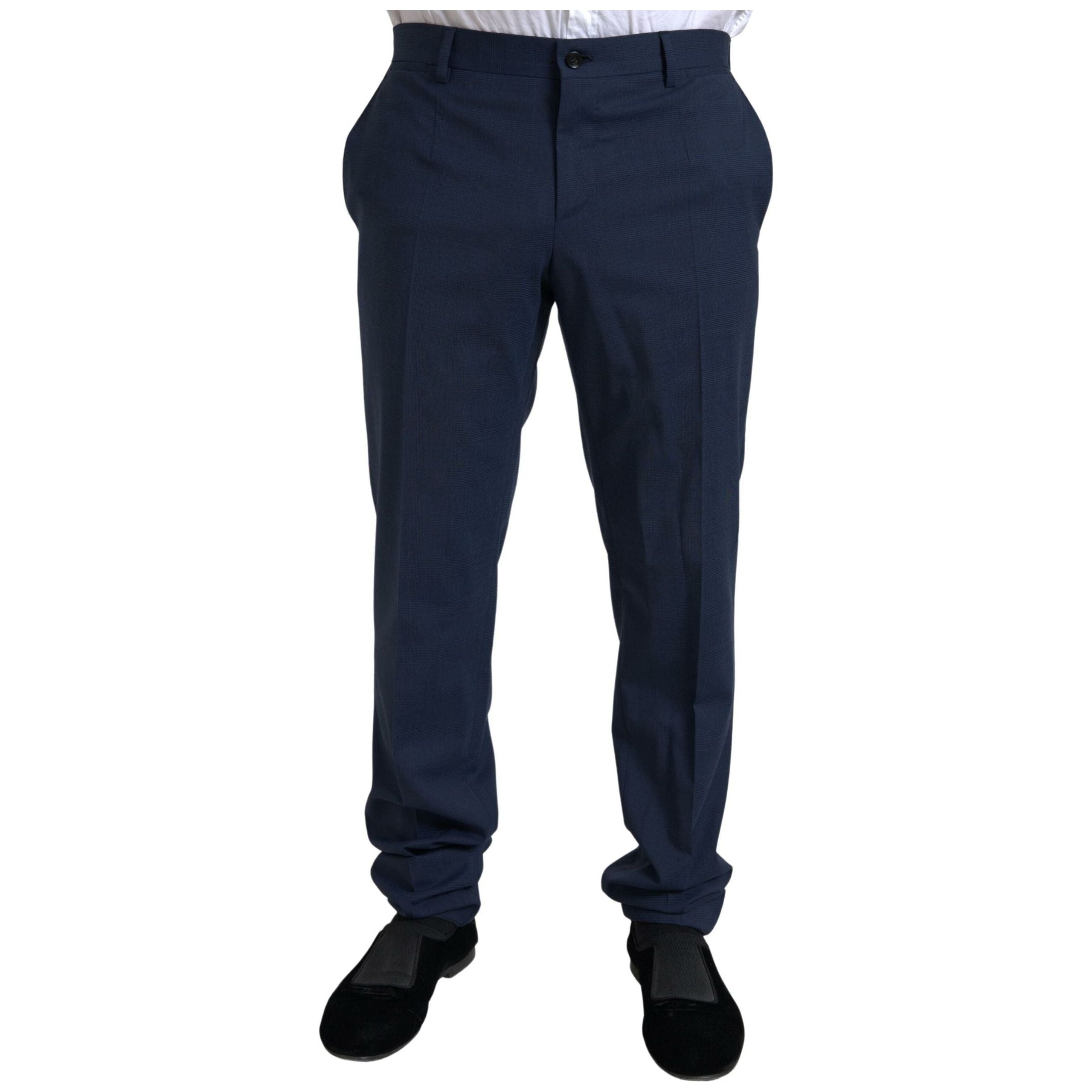 Dolce & Gabbana Blue Wool Two-Piece Suit
