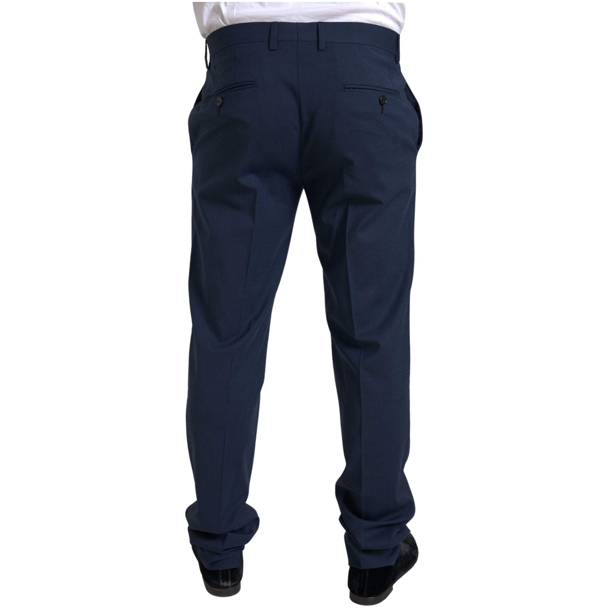 Dolce & Gabbana Blue Wool Two-Piece Suit