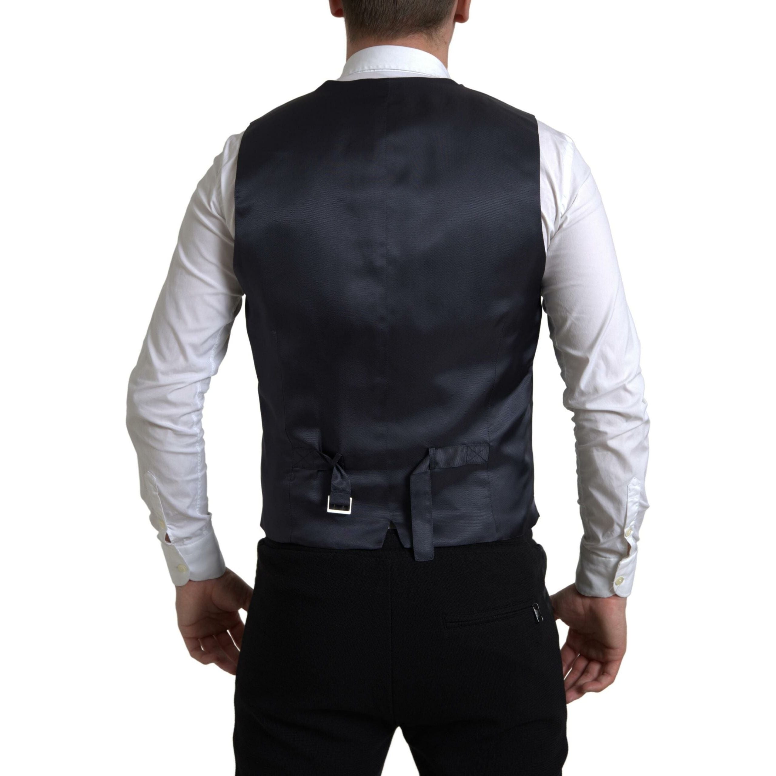 Dolce & Gabbana Navy Virgin Wool Two-Piece Martini Suit