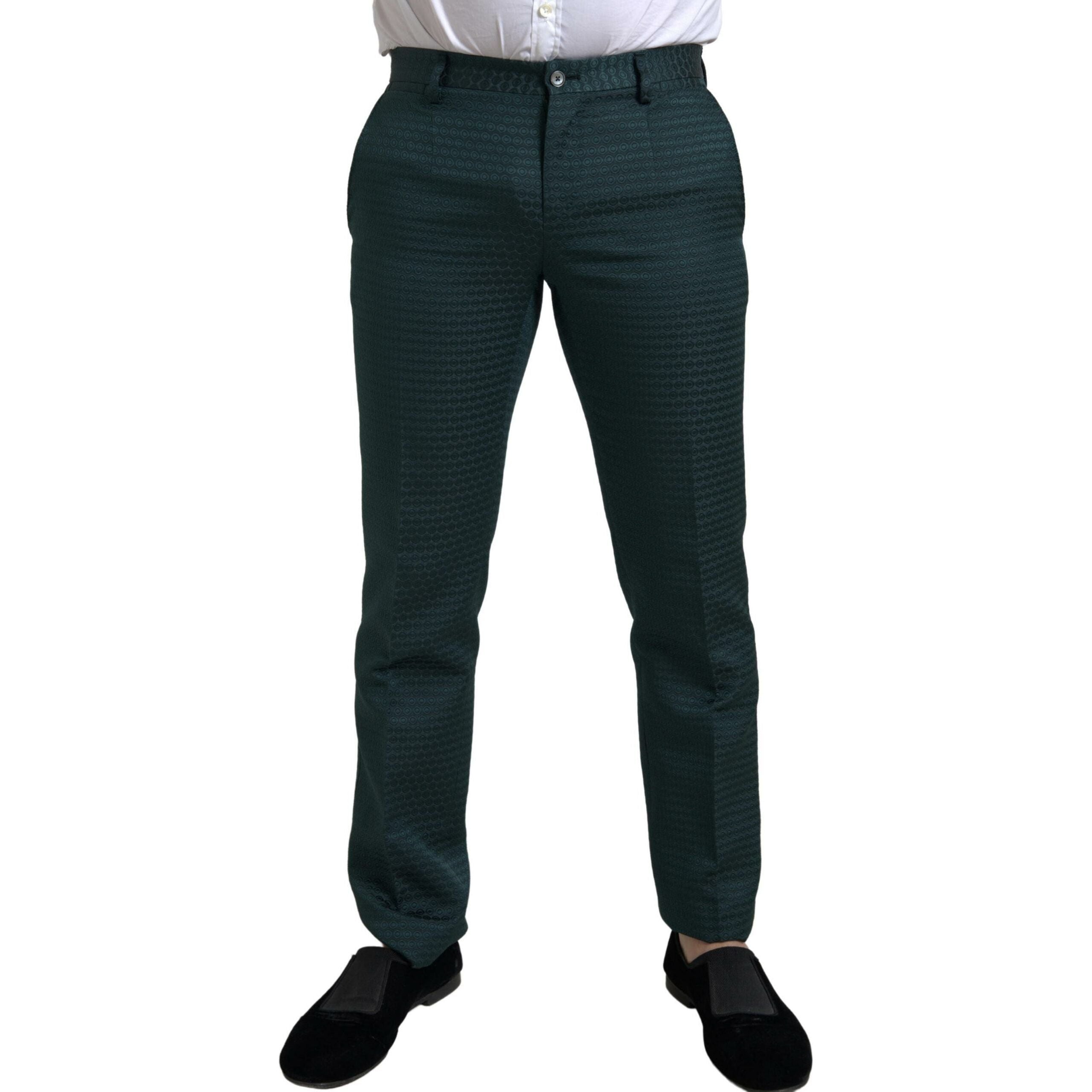 Dolce & Gabbana Emerald Silk Elegance 3-Piece Suit
