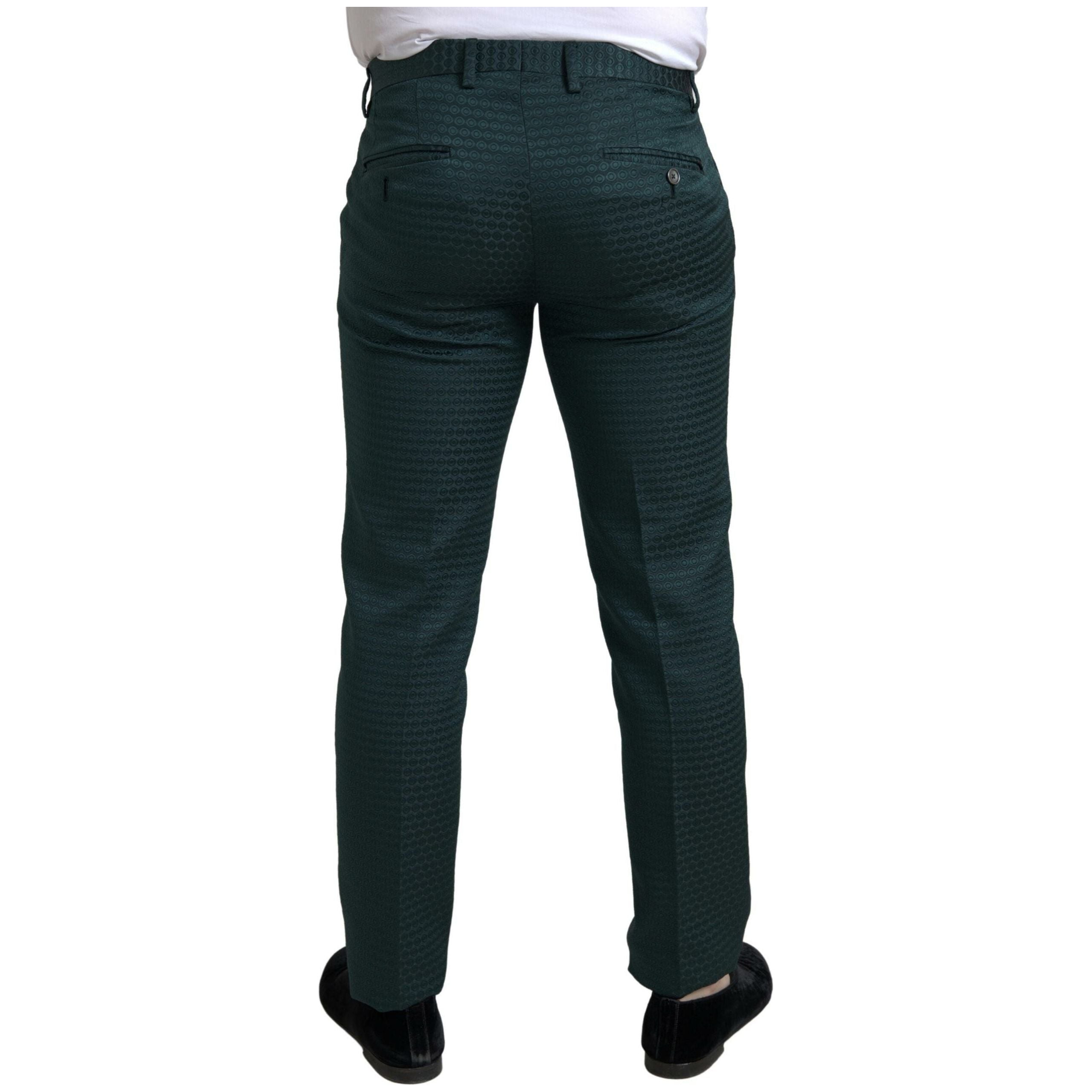 Dolce & Gabbana Emerald Silk Elegance 3-Piece Suit