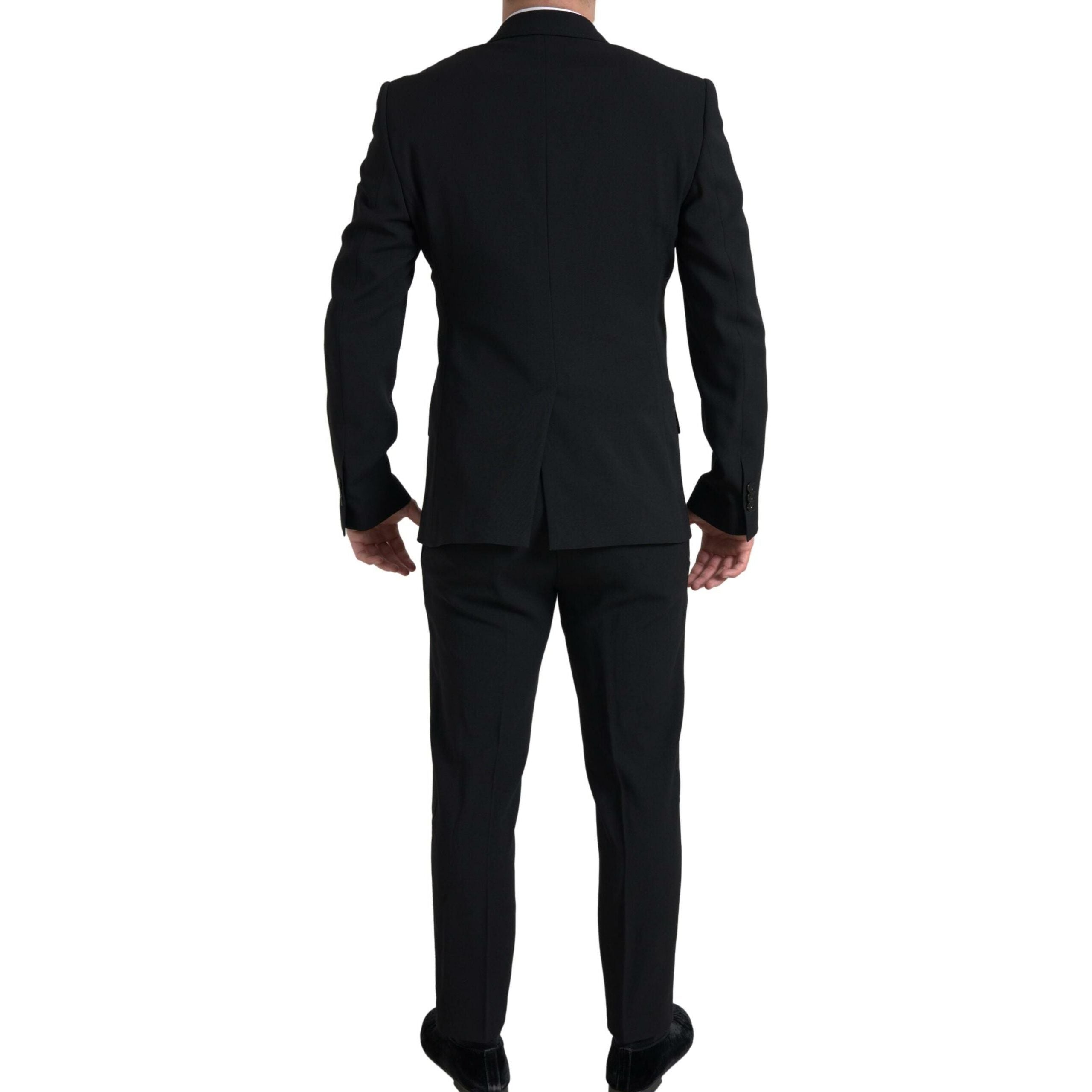 Dolce & Gabbana Navy Virgin Wool Double Breasted Suit