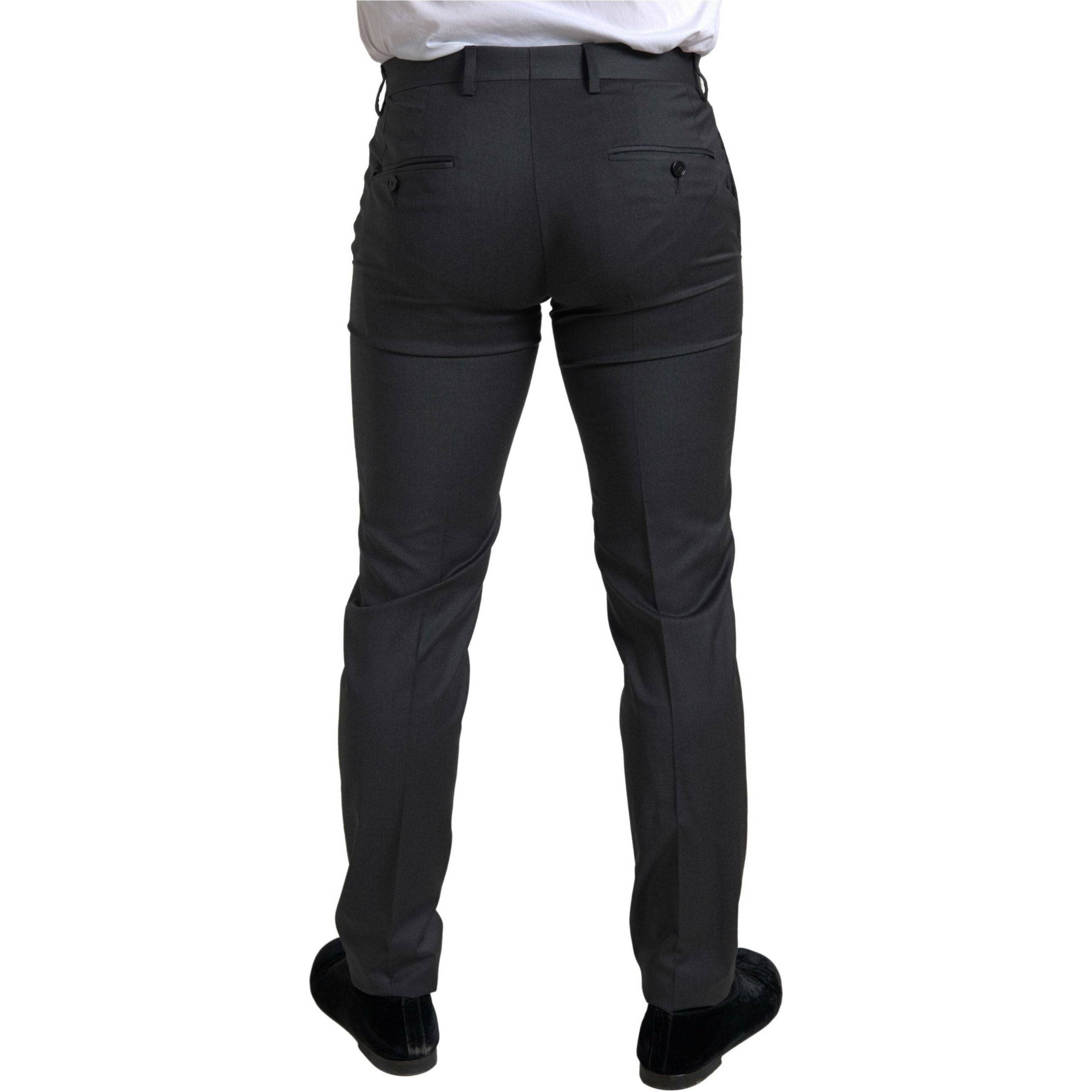 Dolce & Gabbana Sleek Grey Virgin Wool Suit