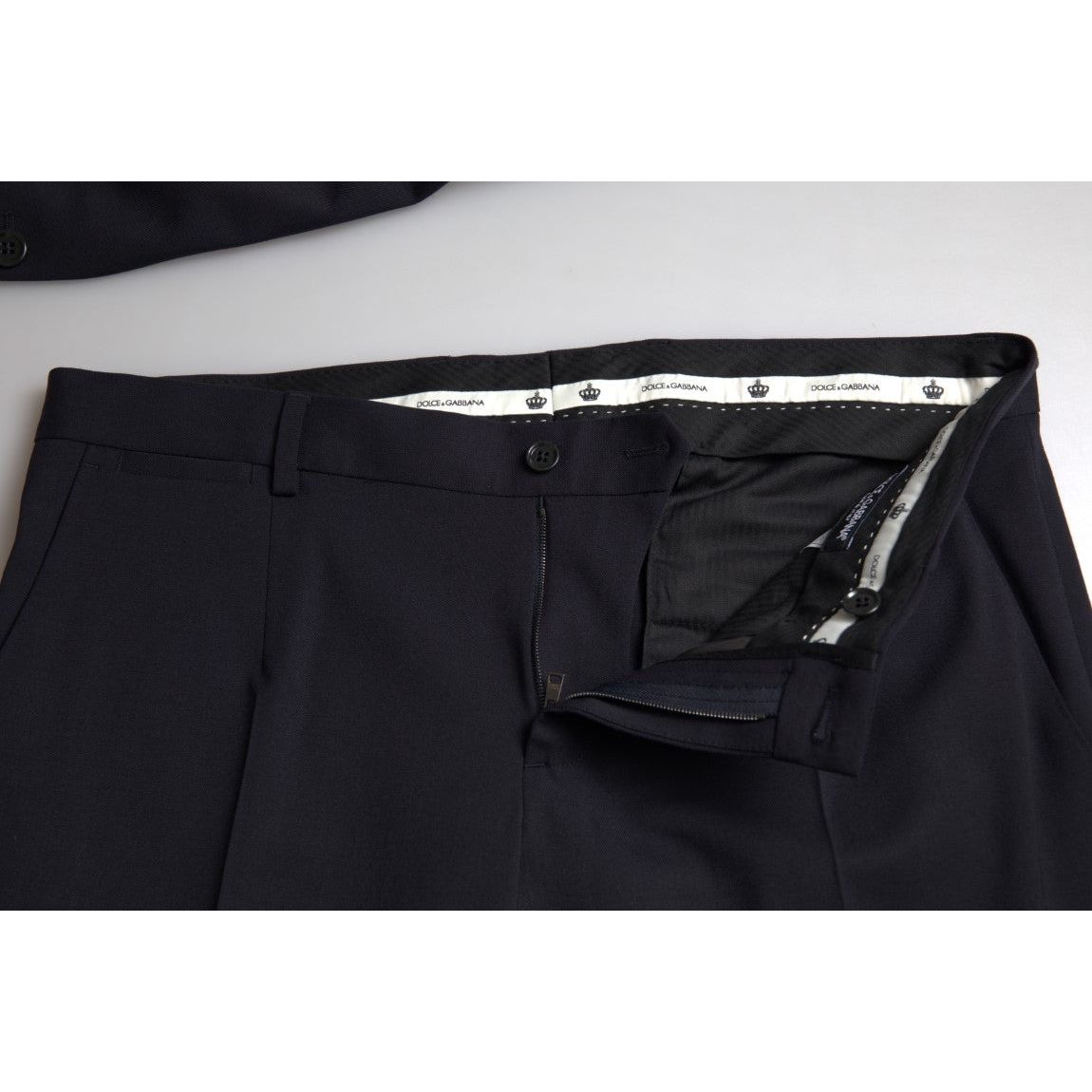 Dolce & Gabbana Dark Blue Wool Martini Slim Fit Suit