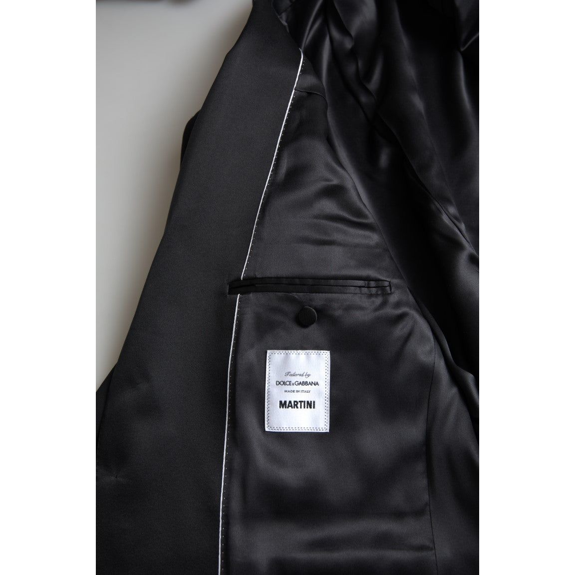 Dolce & Gabbana Black Virgin Wool Two-Piece Suit
