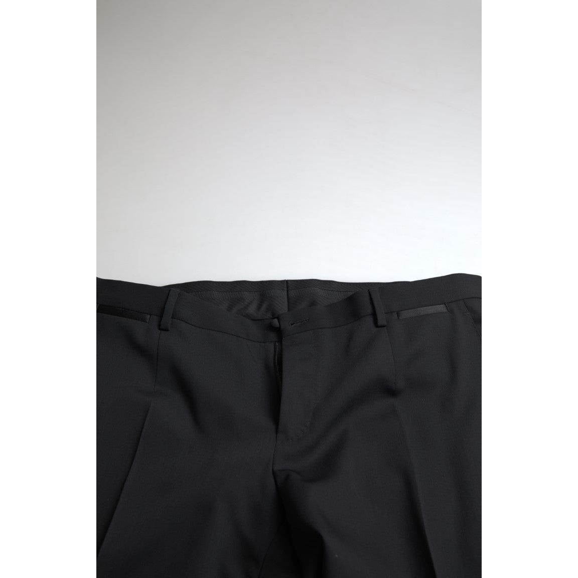 Dolce & Gabbana Black Virgin Wool Two-Piece Suit
