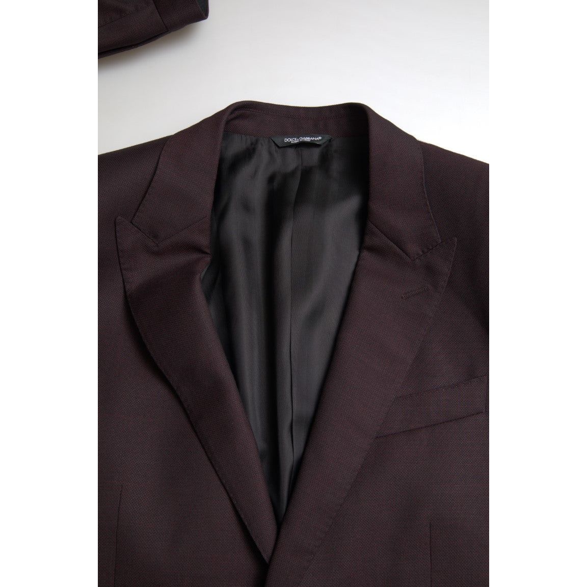 Dolce & Gabbana Maroon Wool 2-Piece Suit