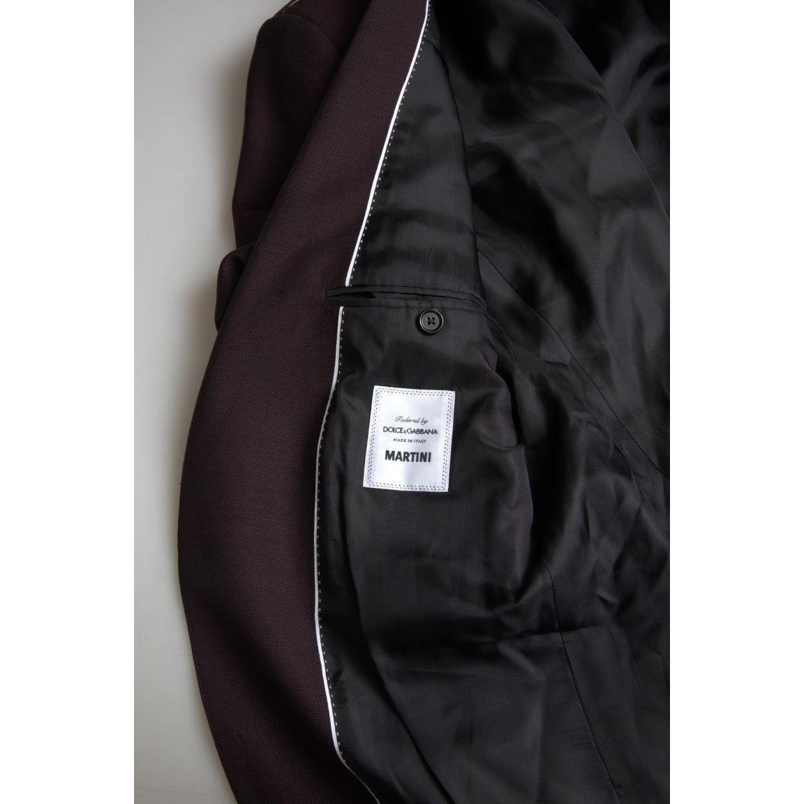 Dolce & Gabbana Maroon Wool 2-Piece Suit