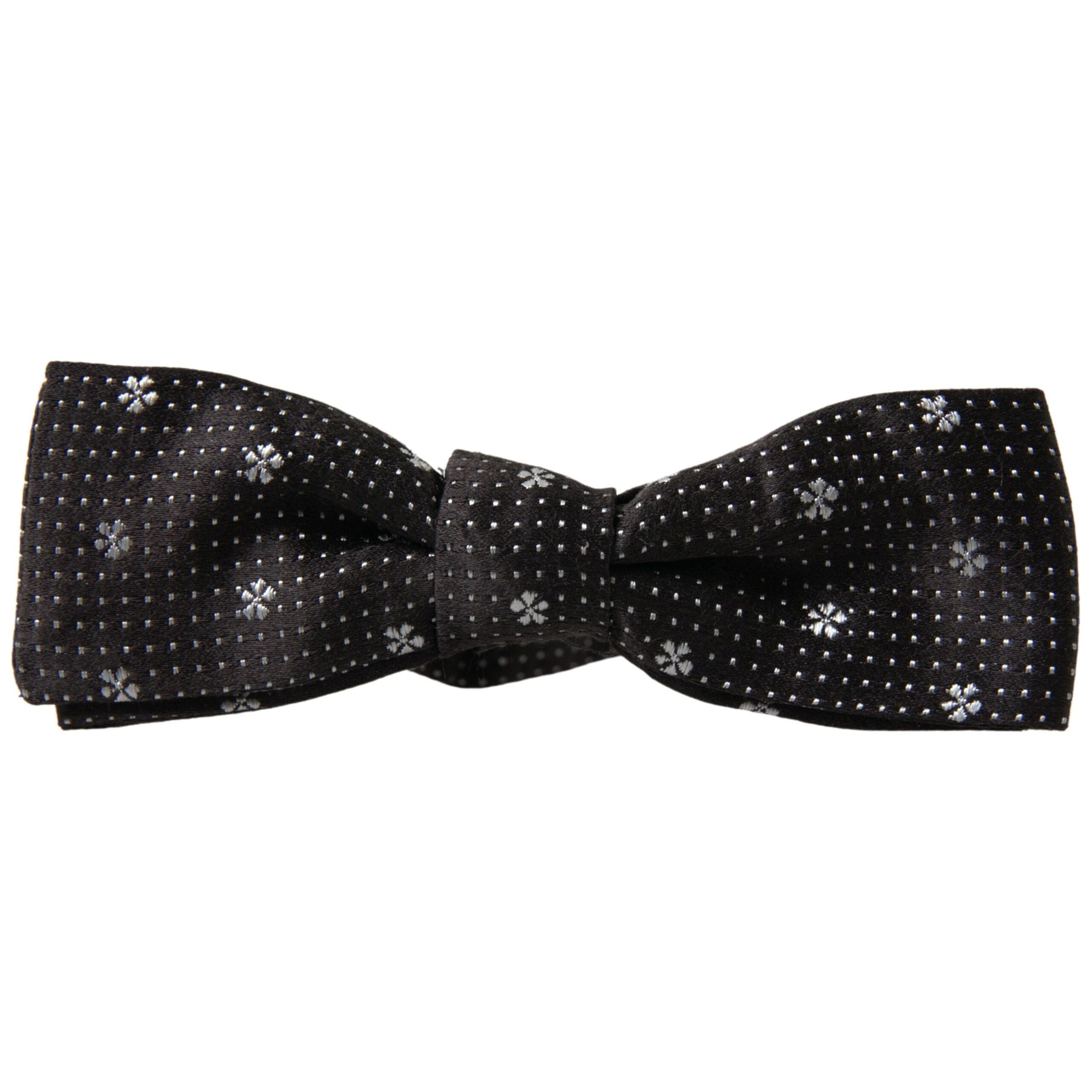 Dolce & Gabbana Black Silk Bow Tie Accessory