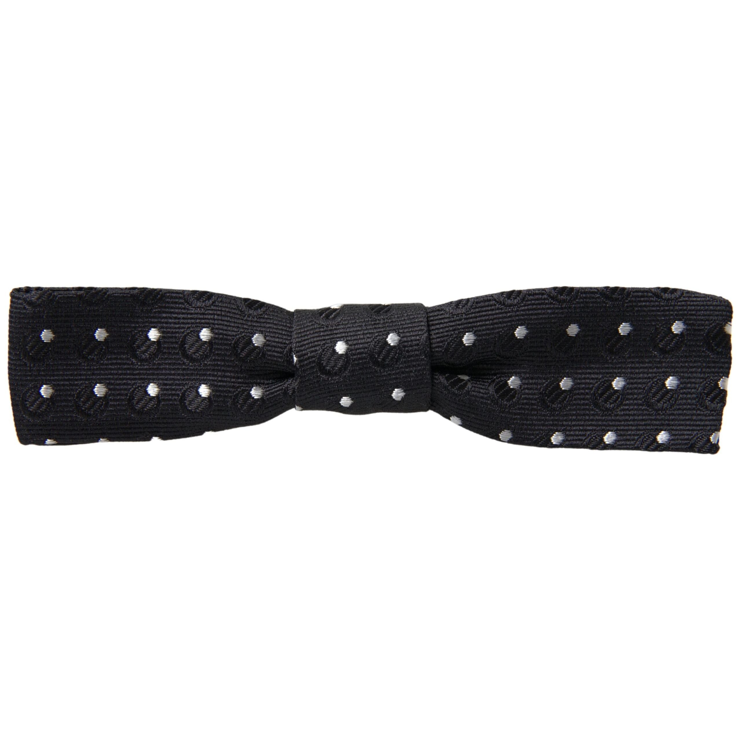 Dolce & Gabbana Black Silk Bow Tie for Sophisticated Evenings