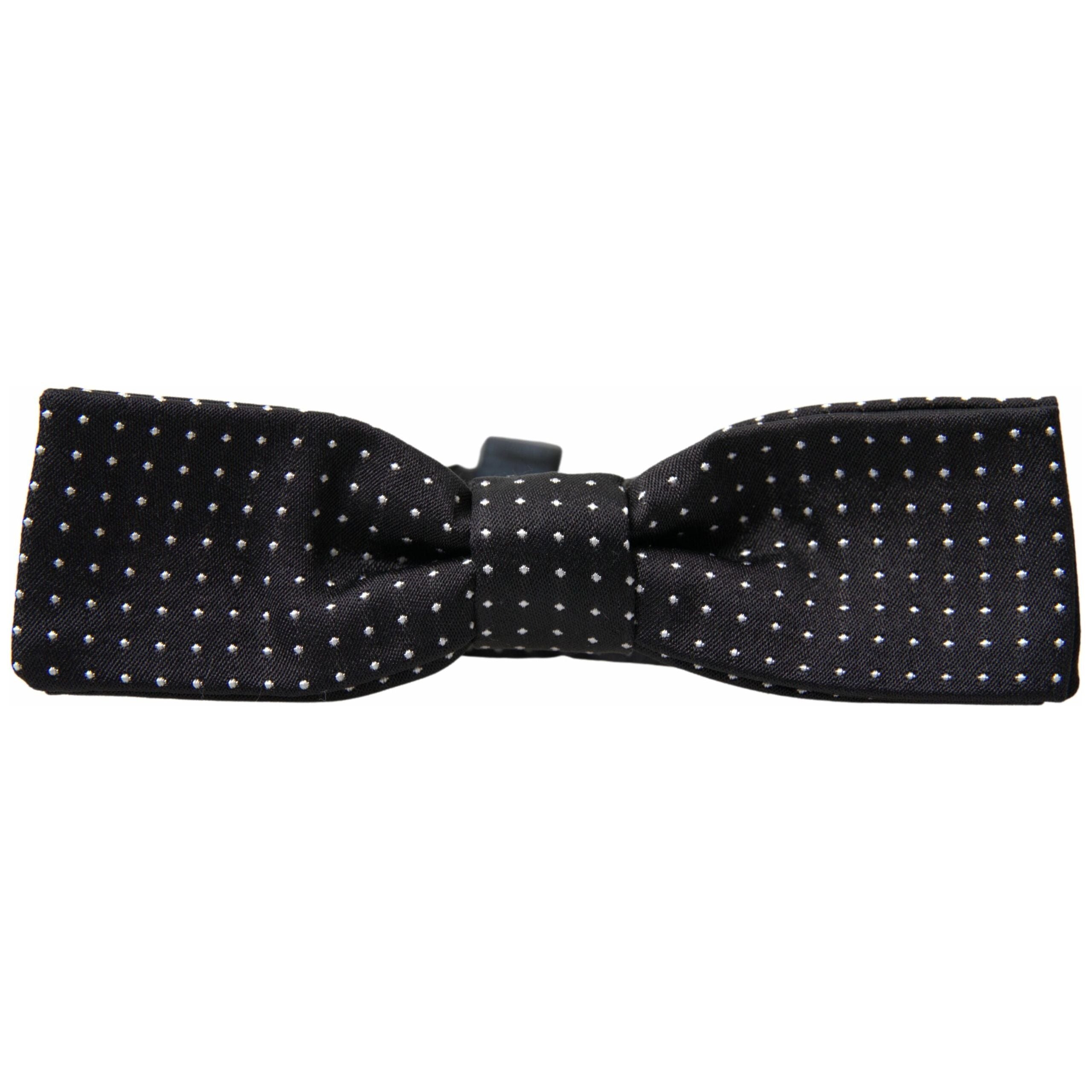 Dolce & Gabbana Black Silk Bow Tie Accessory