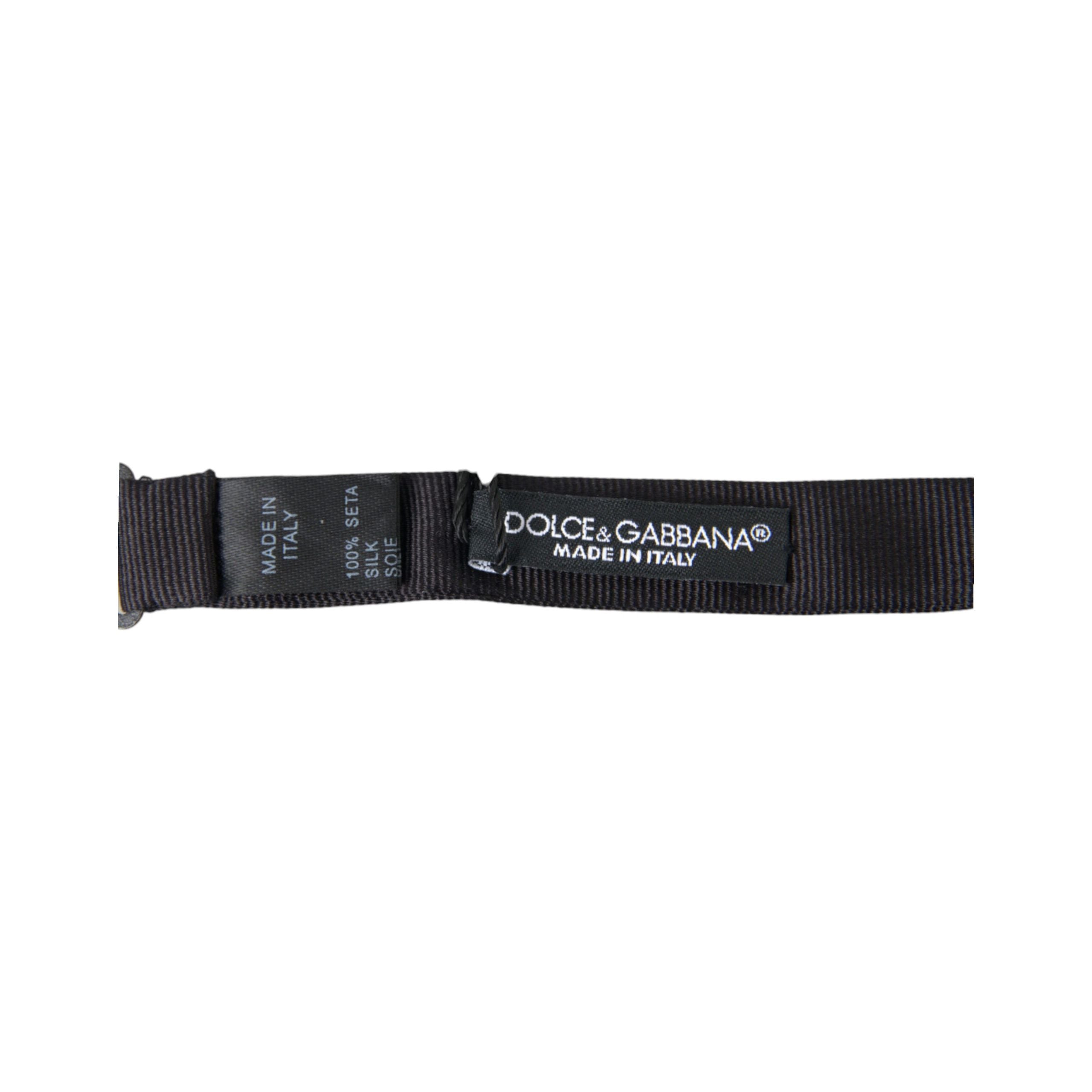 Dolce & Gabbana Black Silk Bow Tie for Sophisticated Style
