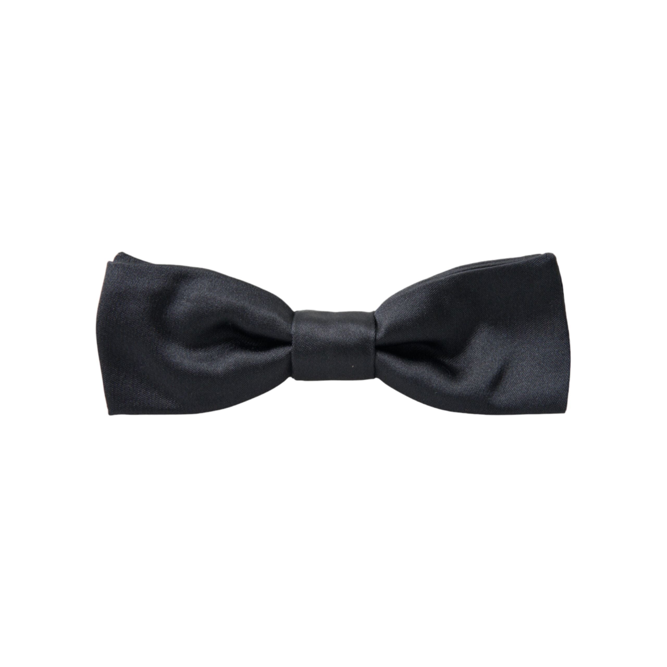 Dolce & Gabbana Anthracite Gray Silk Bow Tie