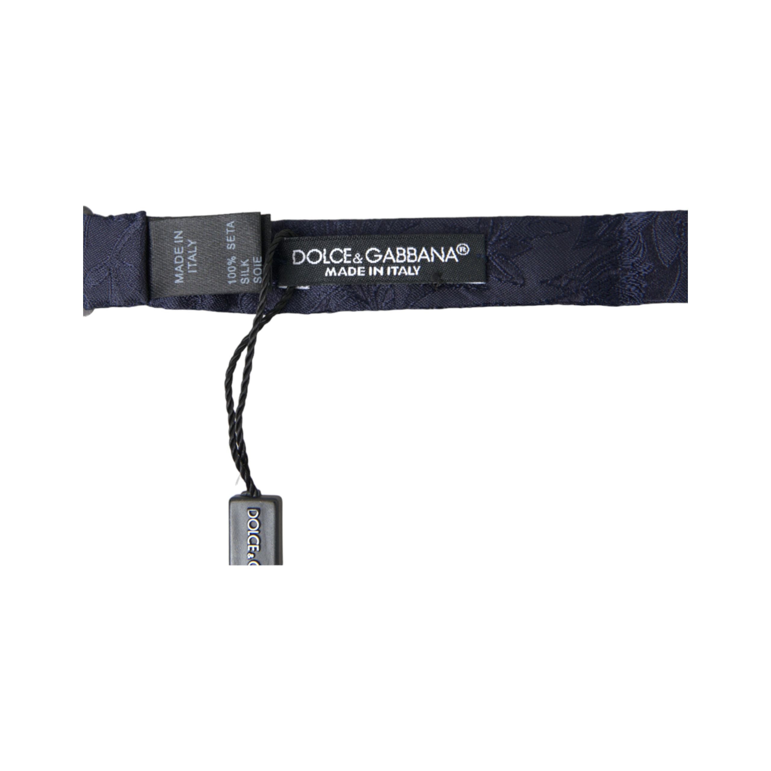 Dolce & Gabbana Blue Silk Bow Tie for Distinct Style