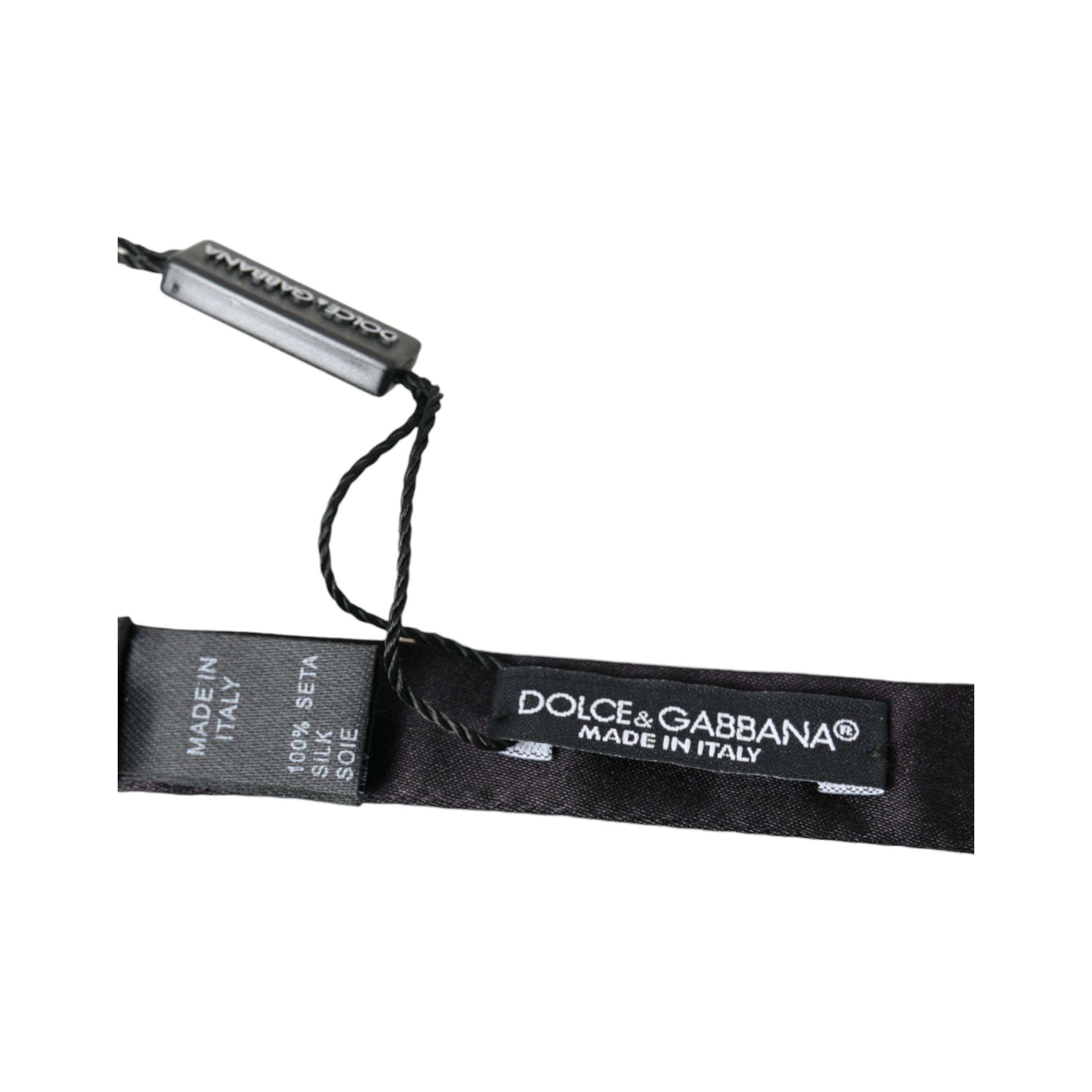 Dolce & Gabbana Black Silk Bow Tie for Gentleman