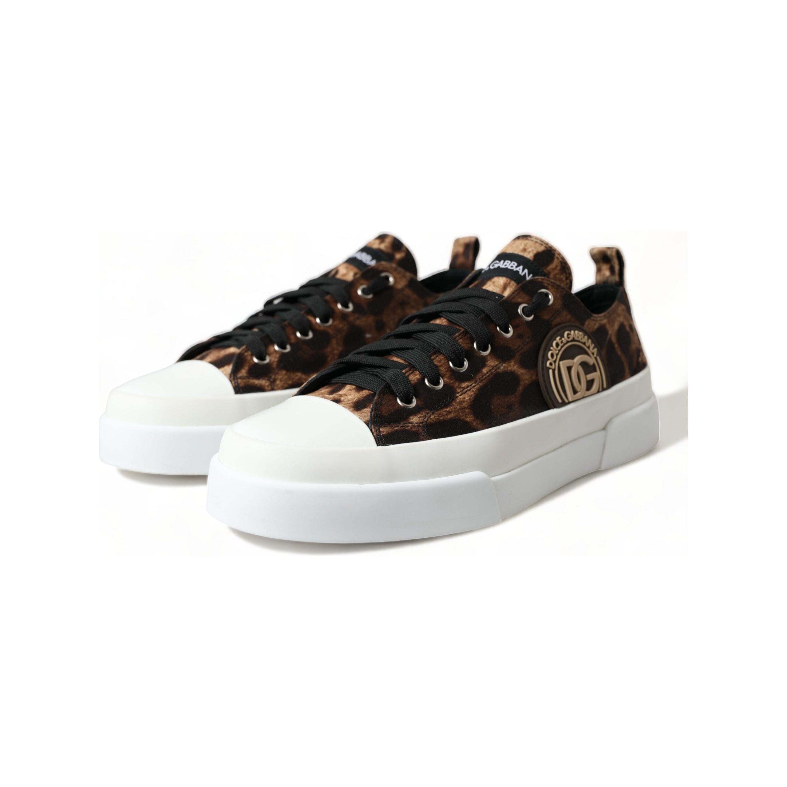 Dolce & Gabbana Beige Canvas Casual Sneakers