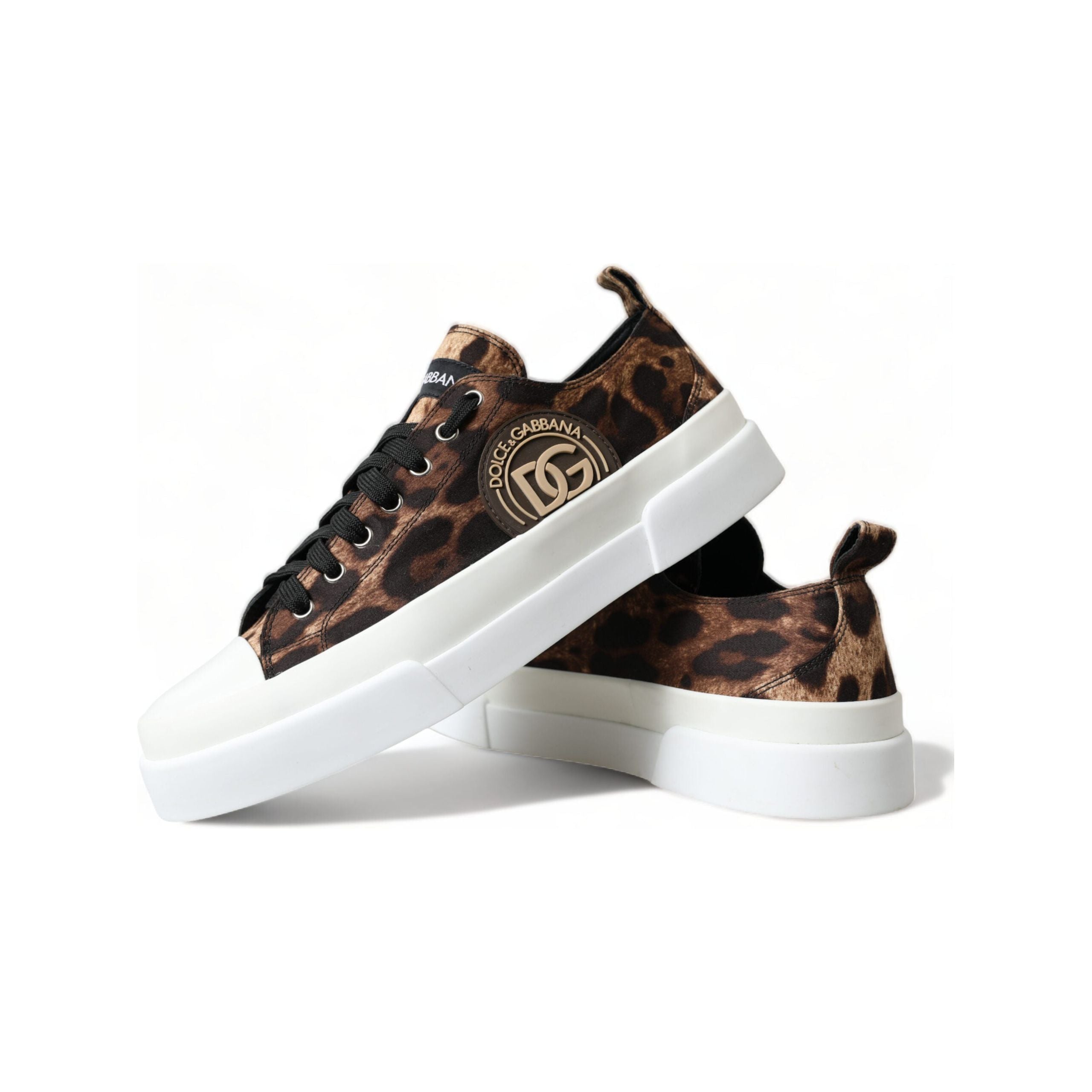 Dolce & Gabbana Beige Canvas Casual Sneakers