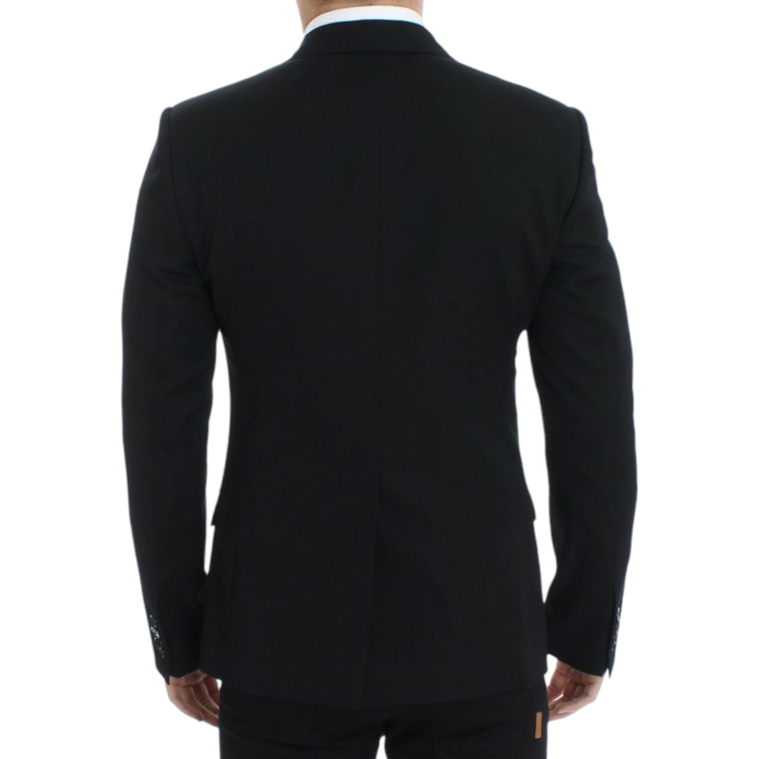 Dolce & Gabbana Black Wool Elegant Slim Fit Blazer