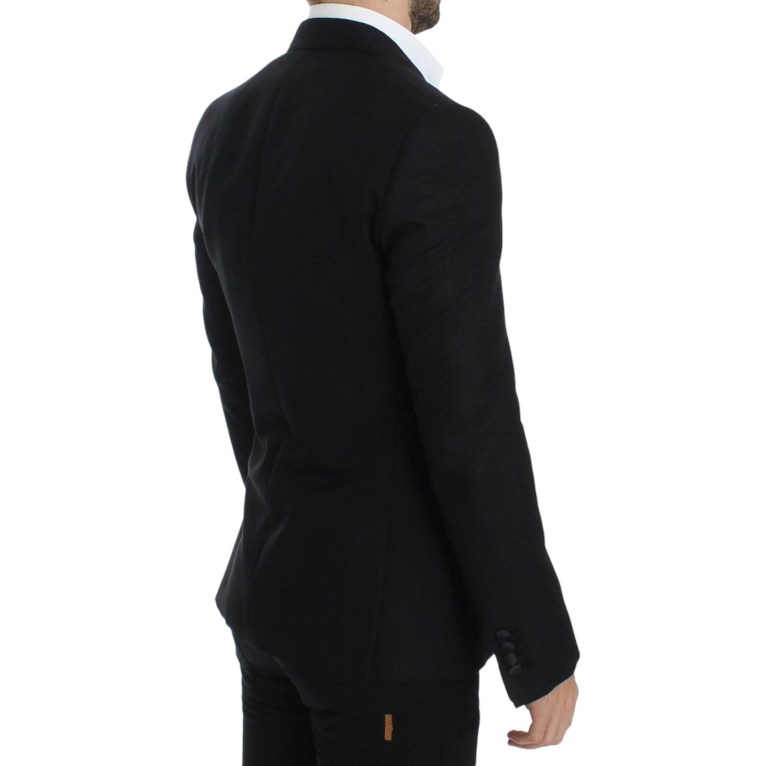 Dolce & Gabbana Black Silk Blend Sicilia Blazer