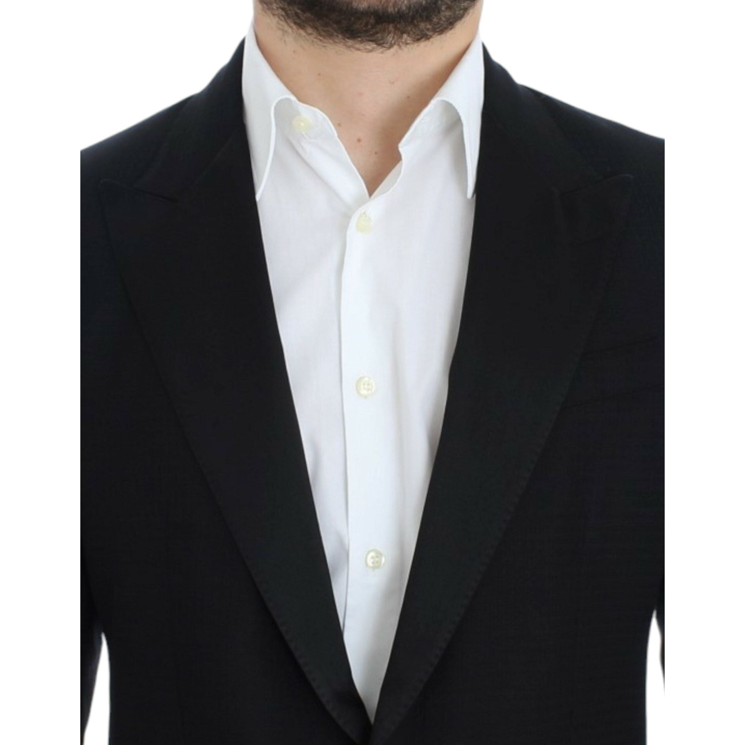 Dolce & Gabbana Black Silk Blend Sicilia Blazer