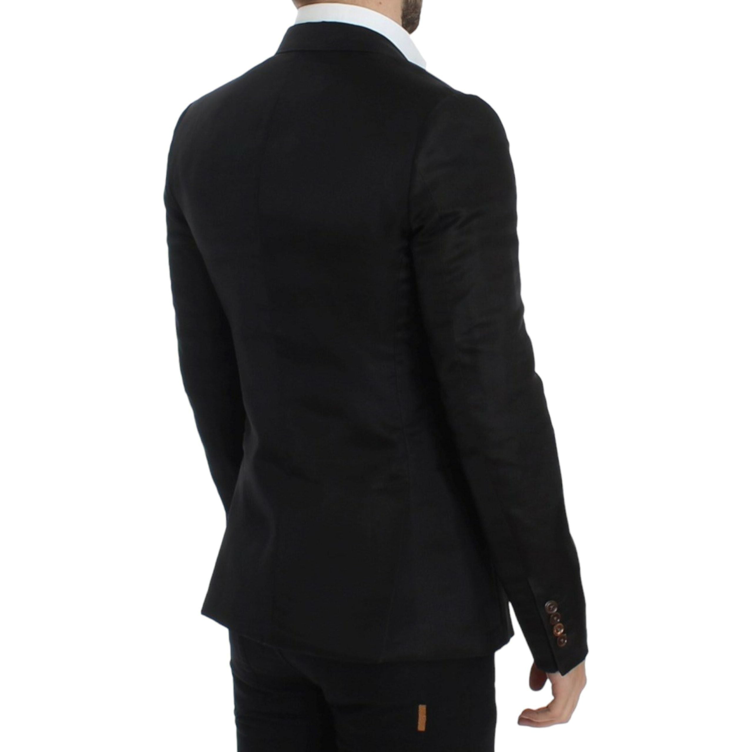 Dolce & Gabbana Black Silk Blend Two-Button Blazer