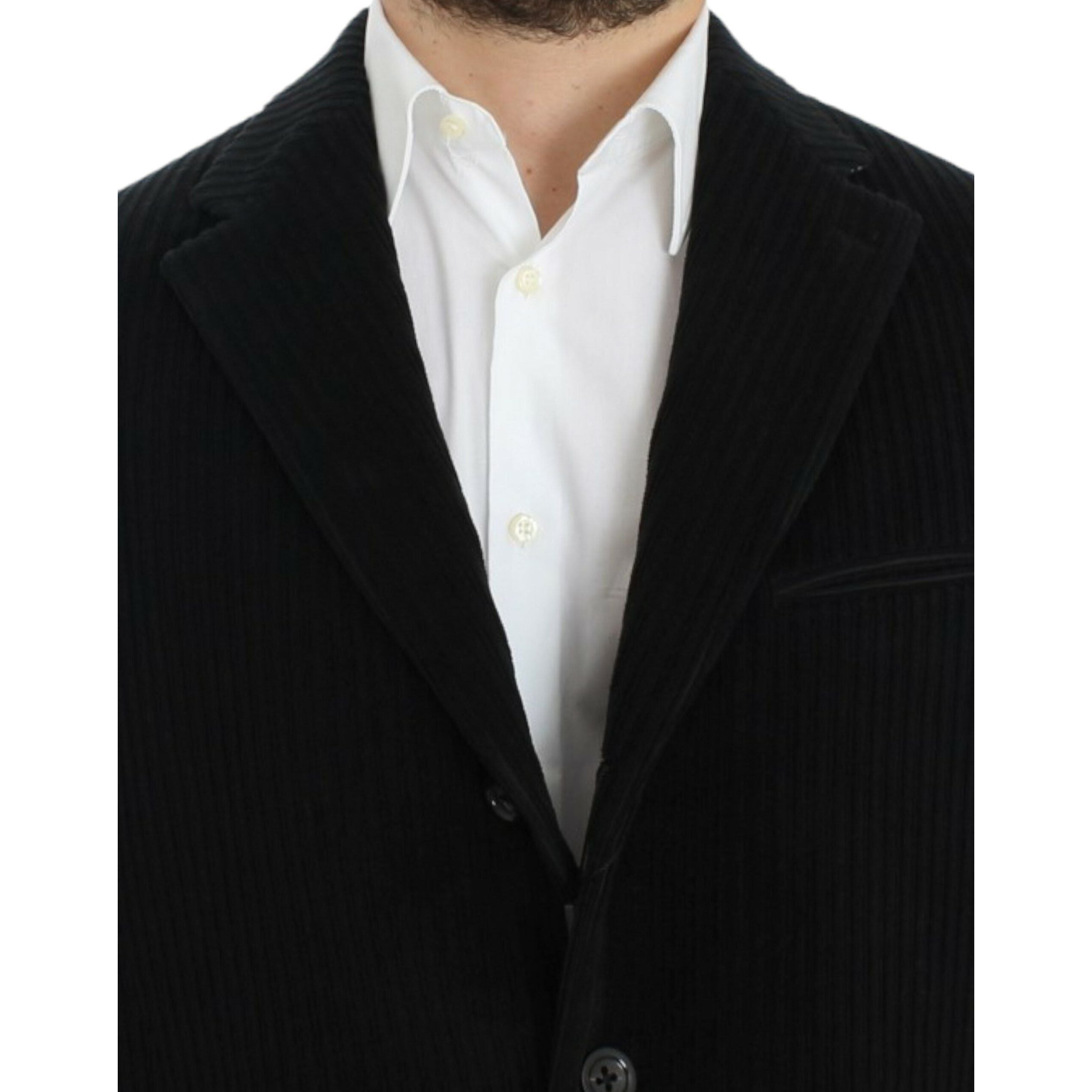 Dolce & Gabbana Black Wool Martini Blazer Jacket Luxe