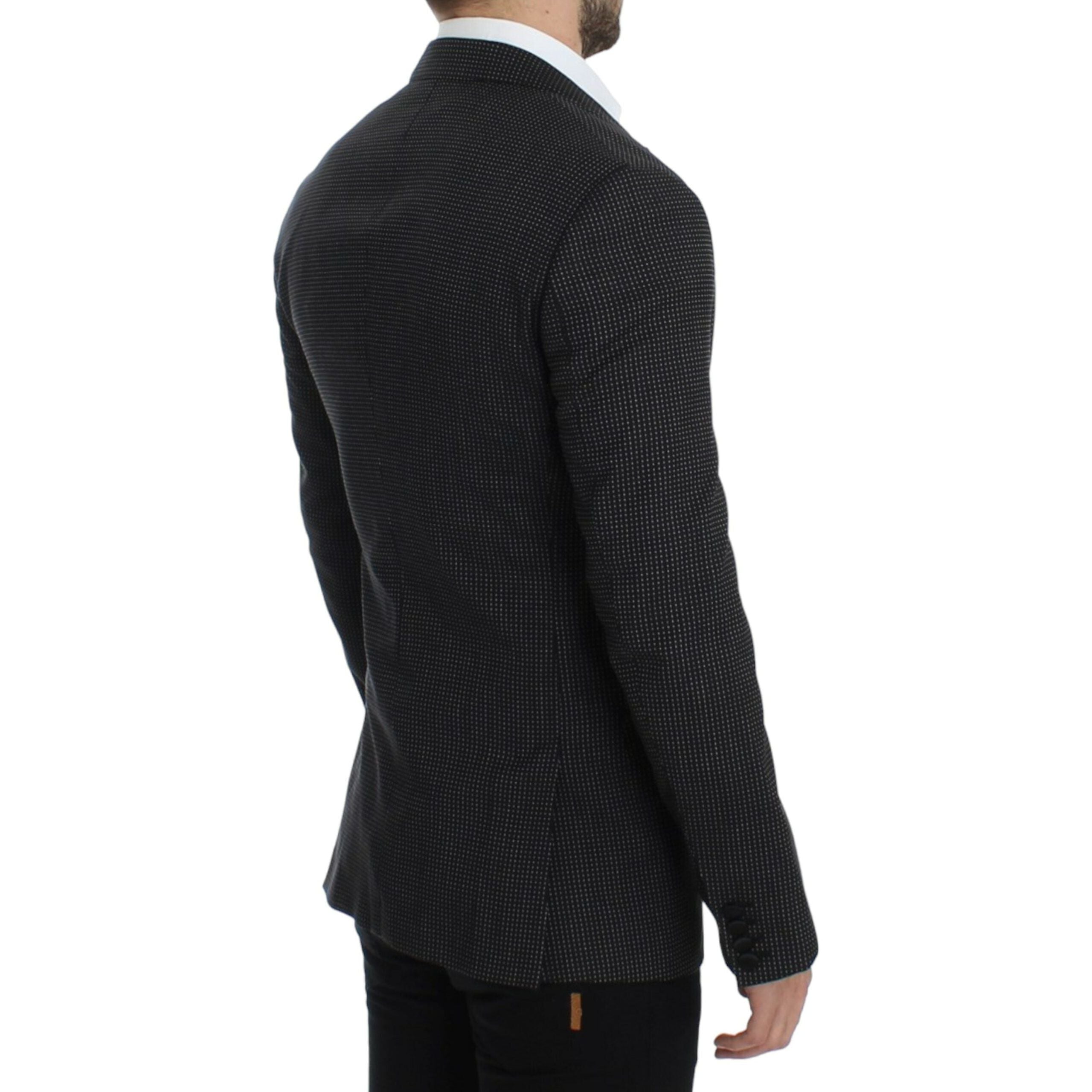Dolce & Gabbana Black Wool Blend Slim Fit Blazer